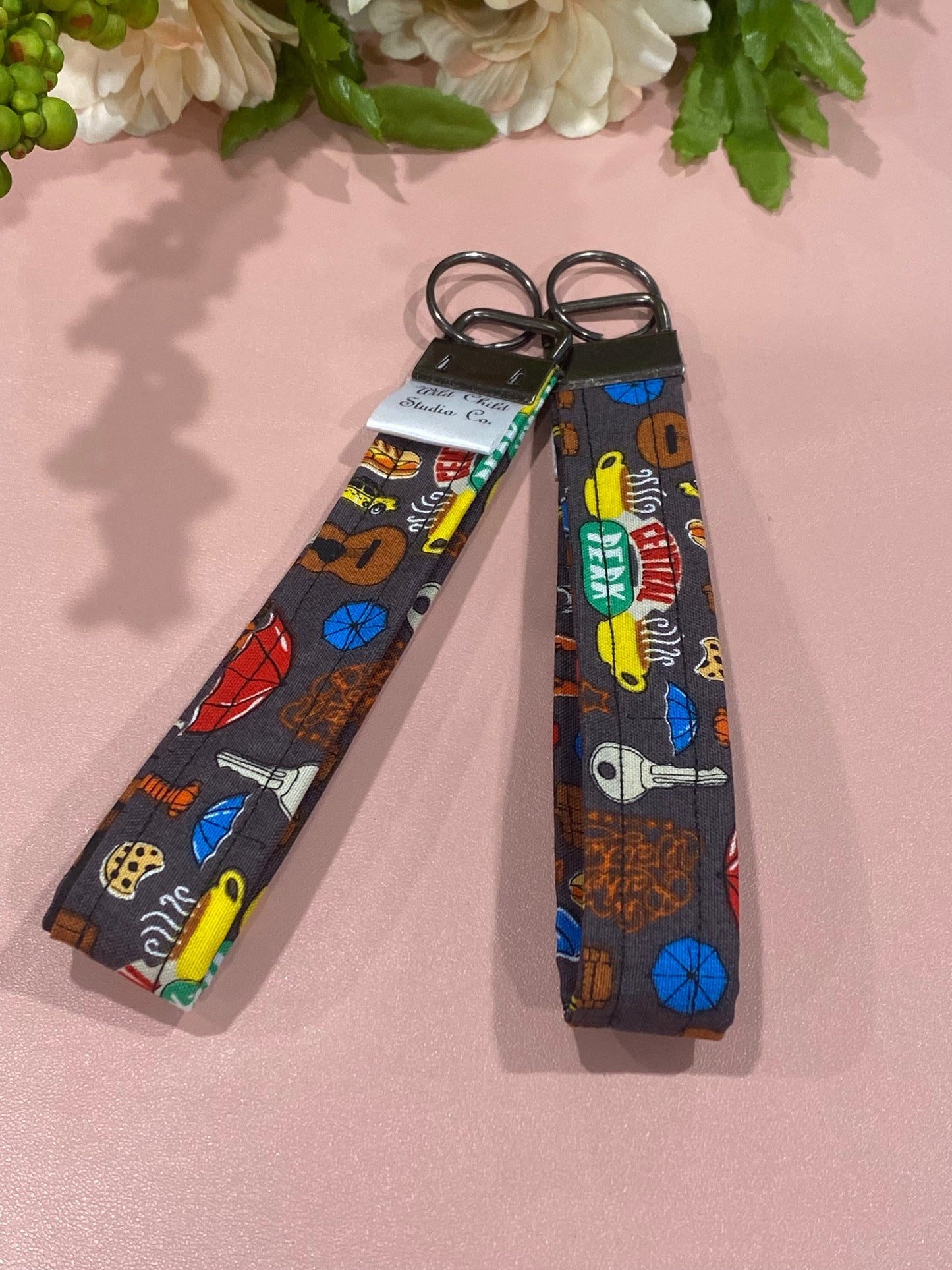 Friends Theme Wristlet Keychain Key FOB