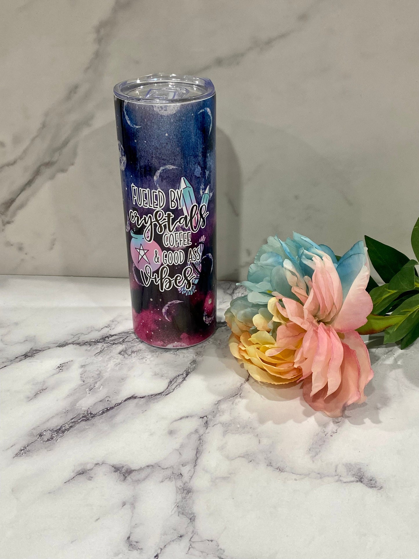 Crystals and Coffee 20 oz Skinny Tumbler