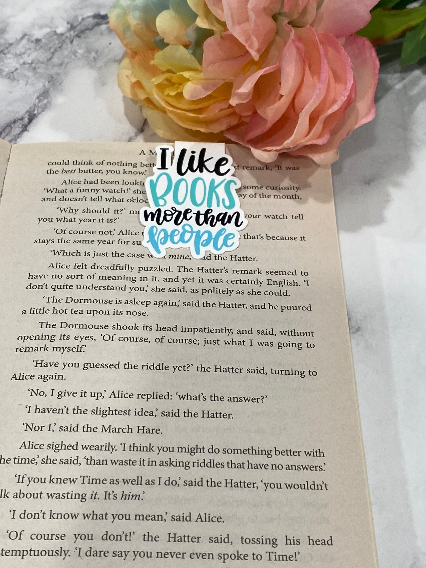 Like People More than Books Magnetic Bookmark