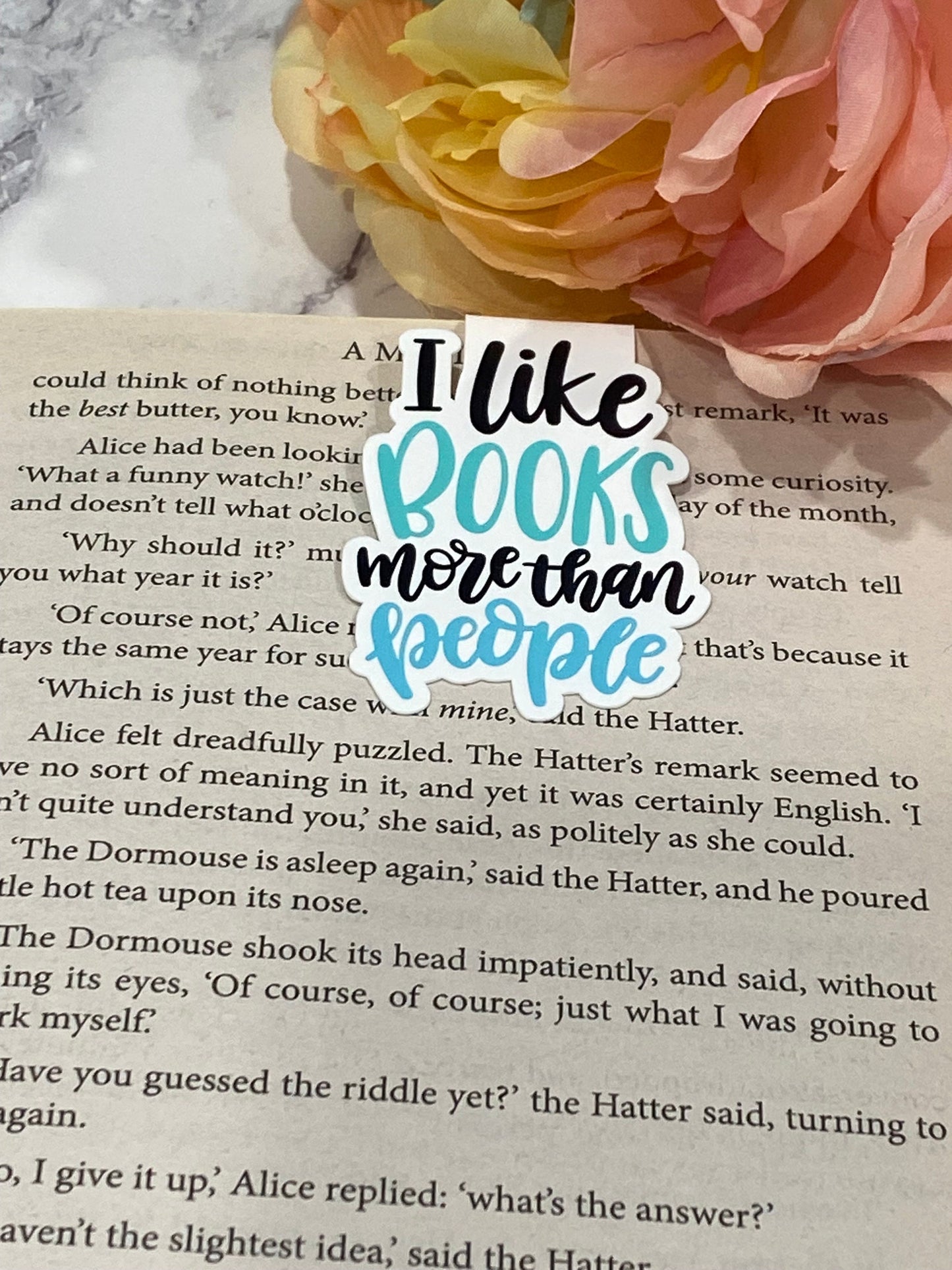 Like People More than Books Magnetic Bookmark