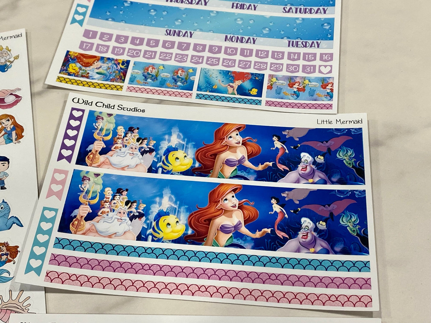Little Mermaid Happy Planner Classic Monthly Kit-Physical Kit