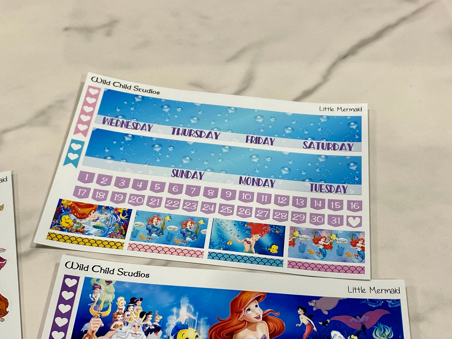 Little Mermaid Happy Planner Classic Monthly Kit-Physical Kit