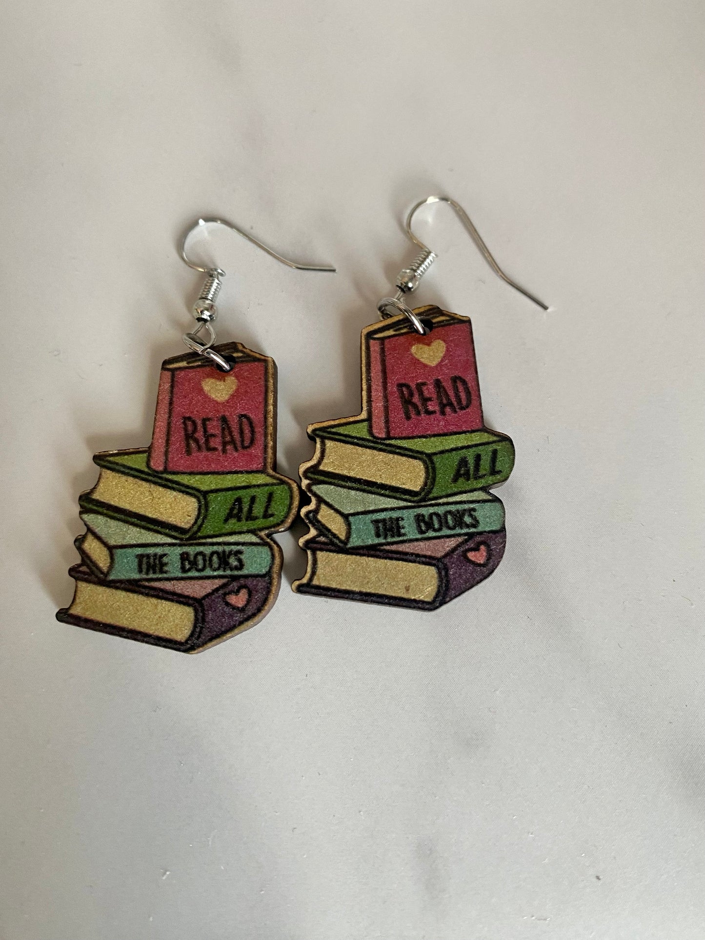 Wood Bookish Earrings