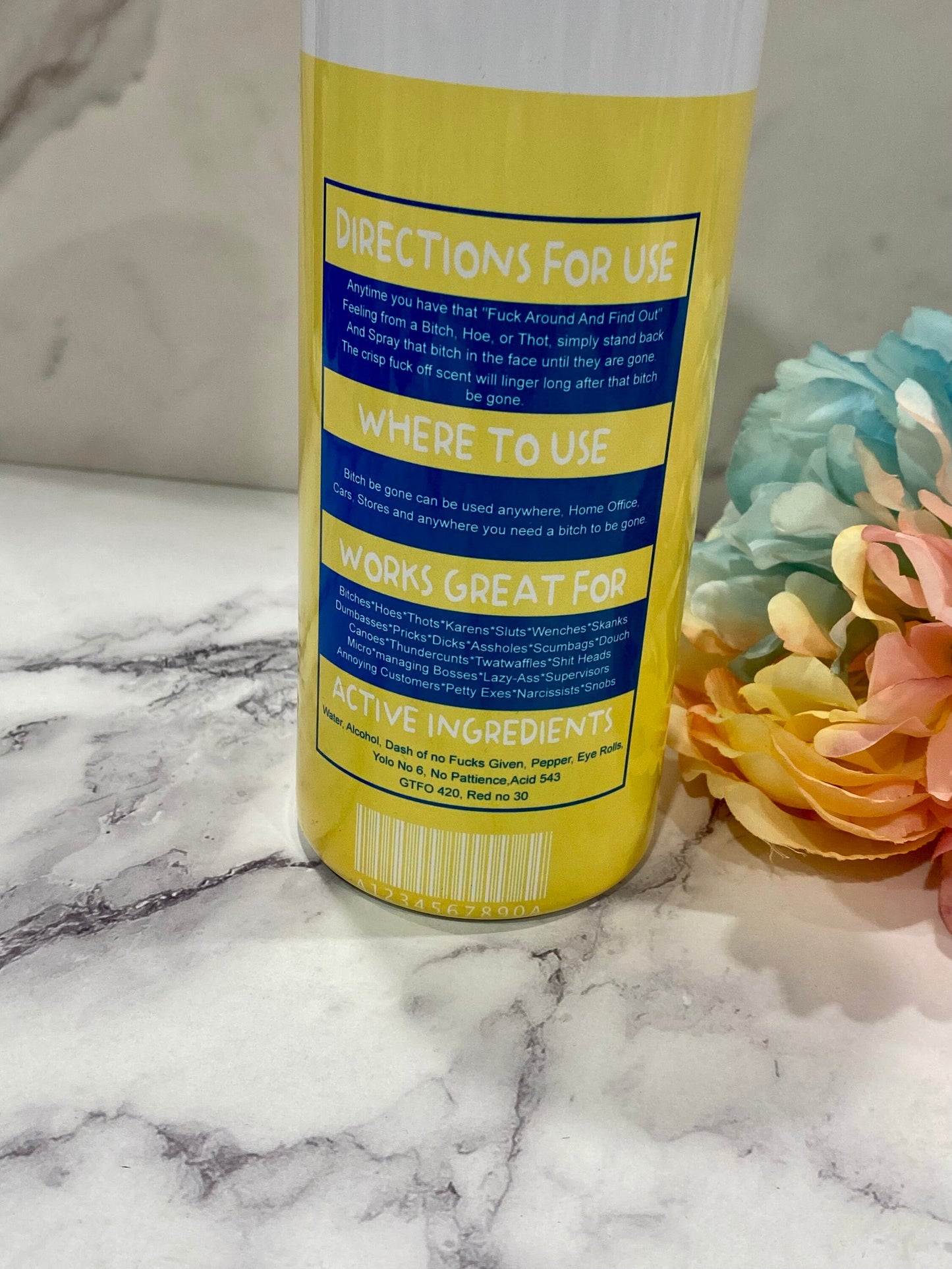 Snarky Funny Bitch Be Gone 20 oz Skinny Tumbler