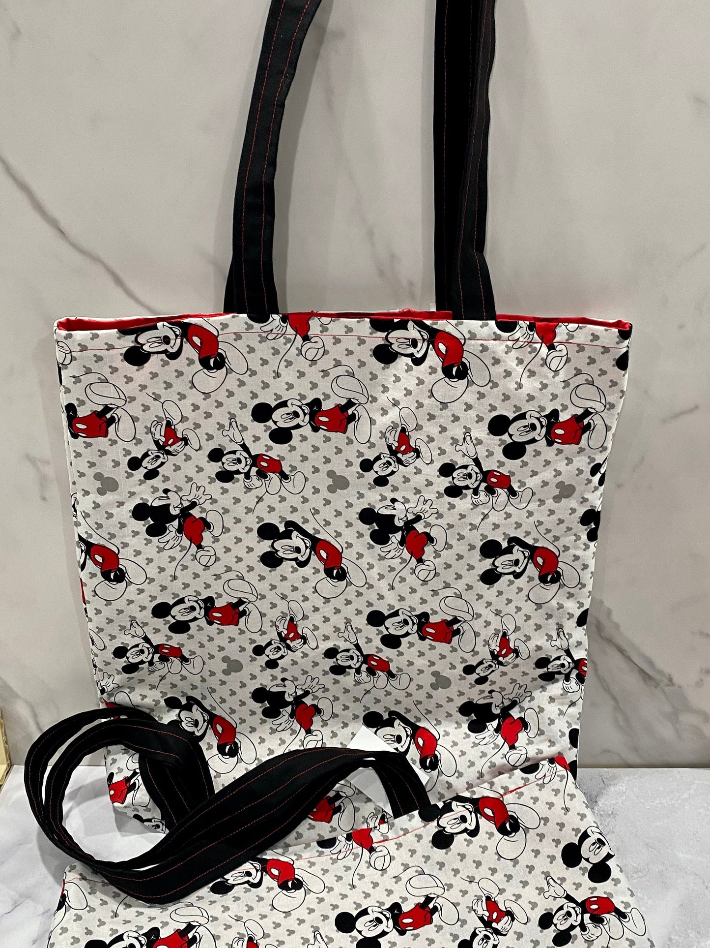 Handmade Lined Mickey Inspired Tote Bag/Mickey Inspired Bag