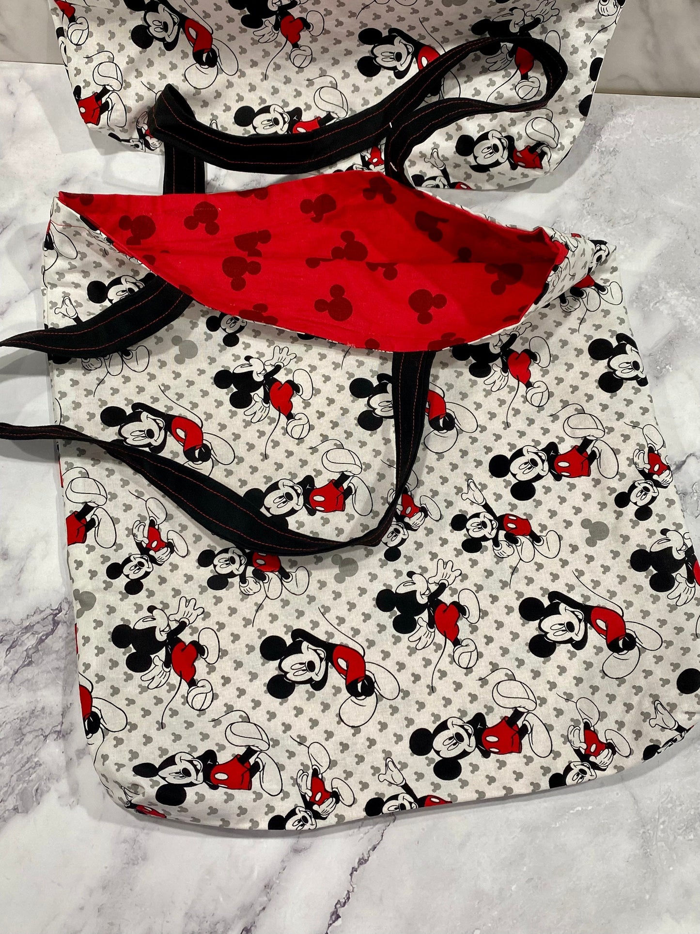 Handmade Lined Mickey Inspired Tote Bag/Mickey Inspired Bag