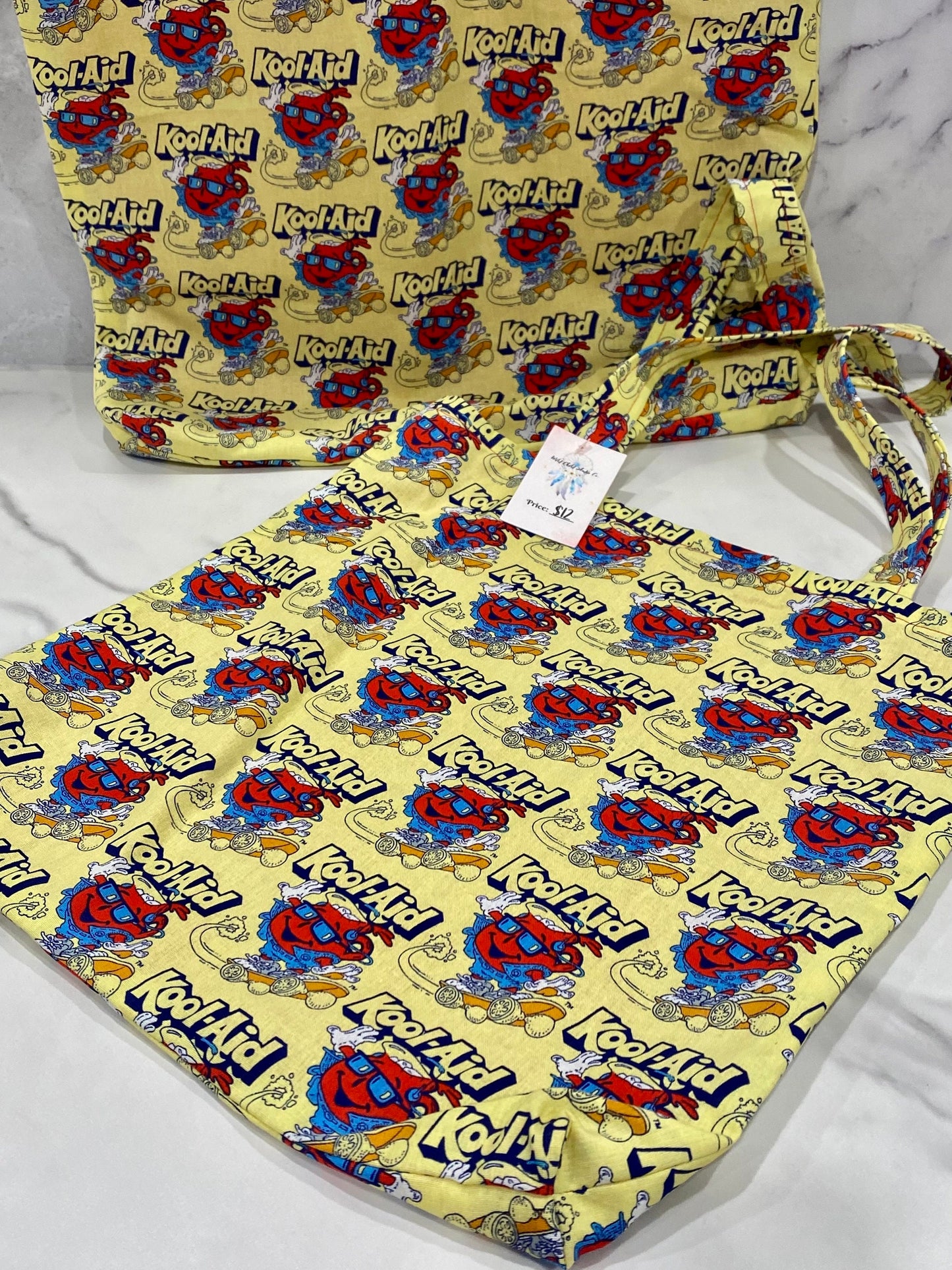 Handmade Lined Kool Aid Vintage Inspired Tote Bag/Kool Aid Inspired Bag