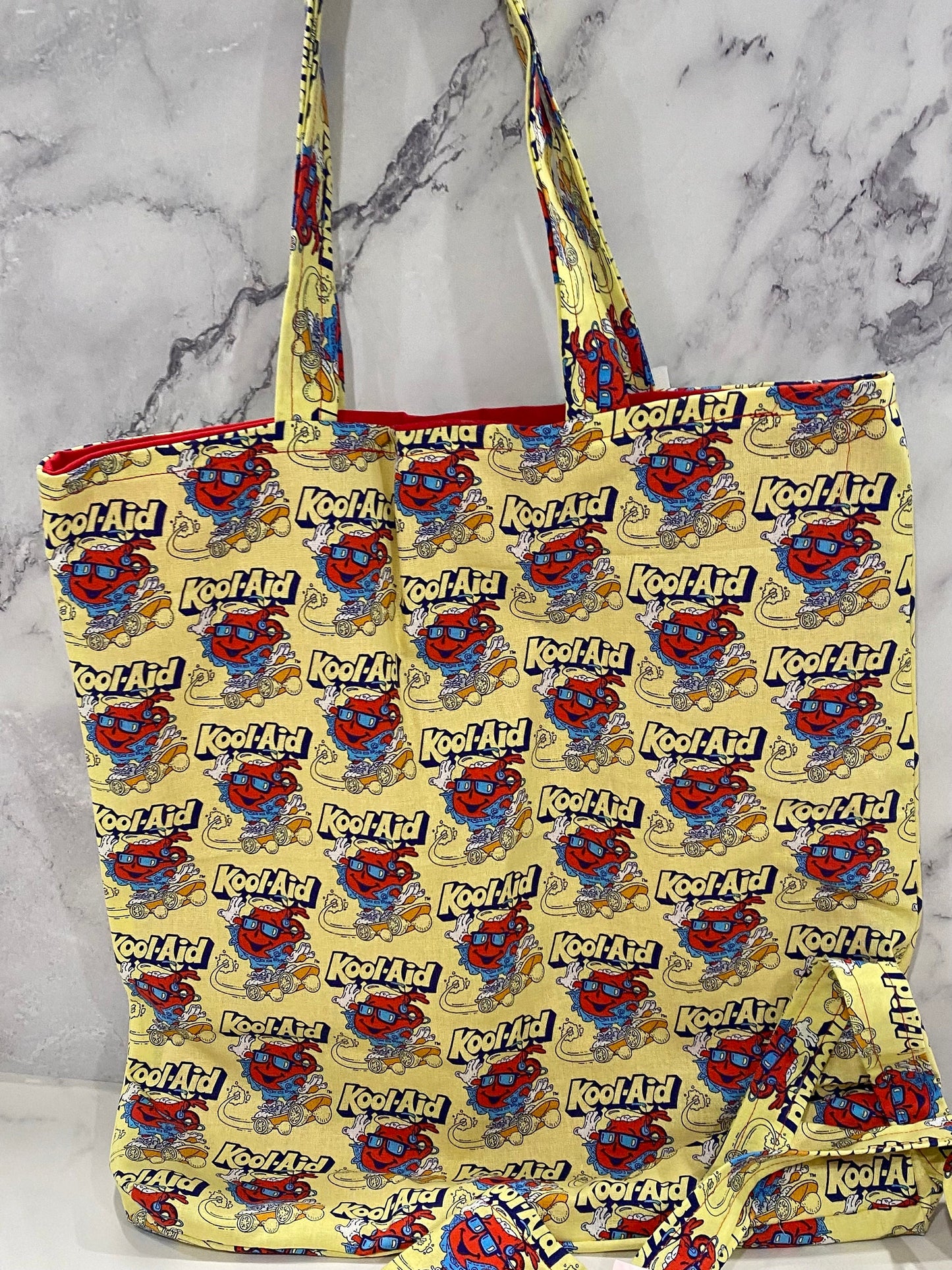 Handmade Lined Kool Aid Vintage Inspired Tote Bag/Kool Aid Inspired Bag