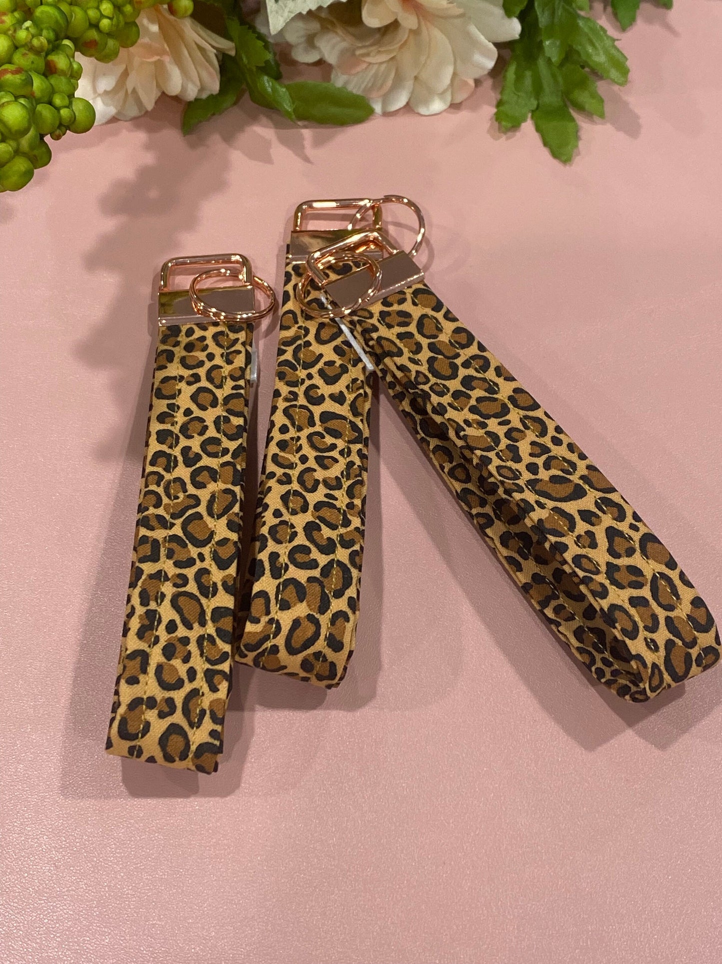 Animal Print Wristlet Keychain Key FOB