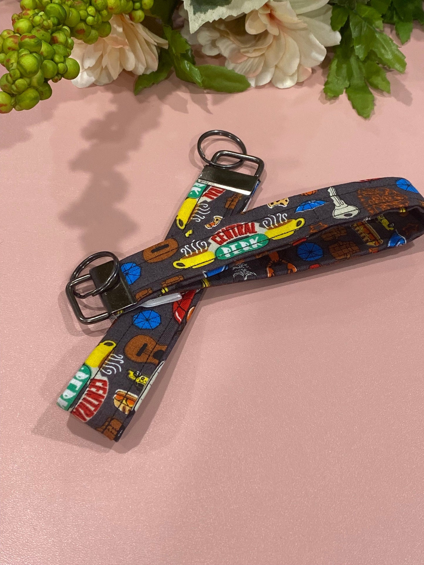 Friends Theme Wristlet Keychain Key FOB