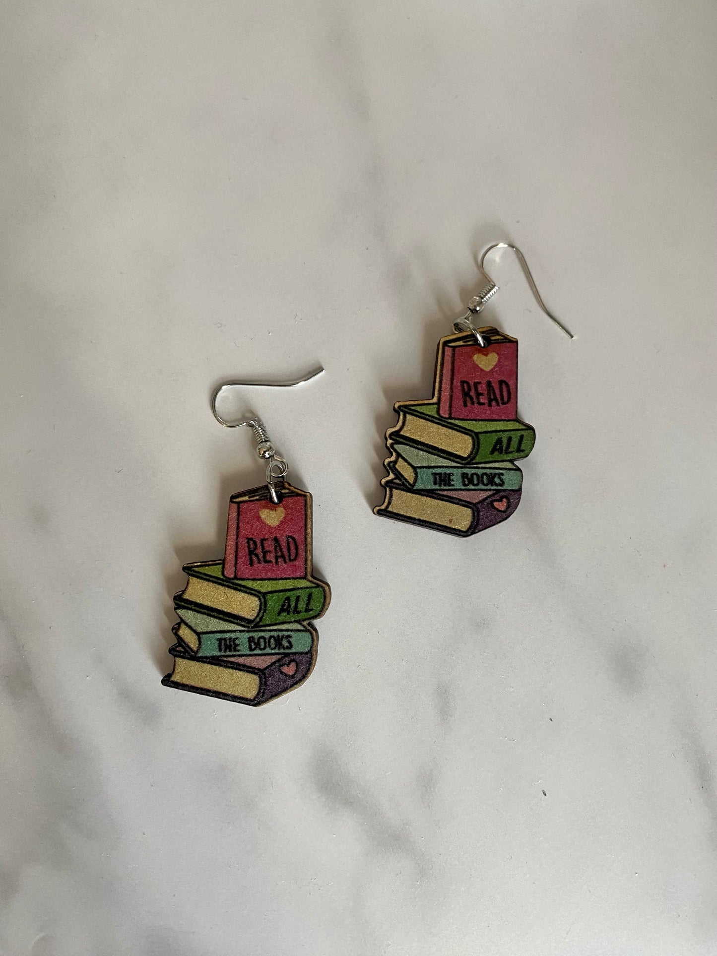 Wood Bookish Earrings