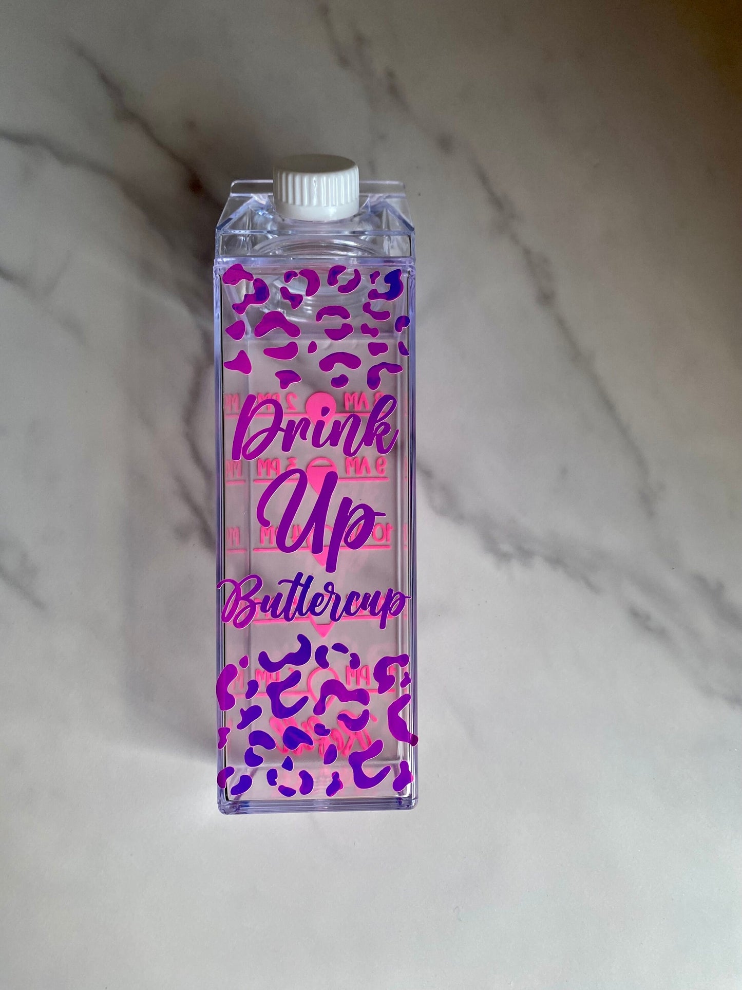 Drink Up Buttercup Hydration Tracker Plastic Milk Carton