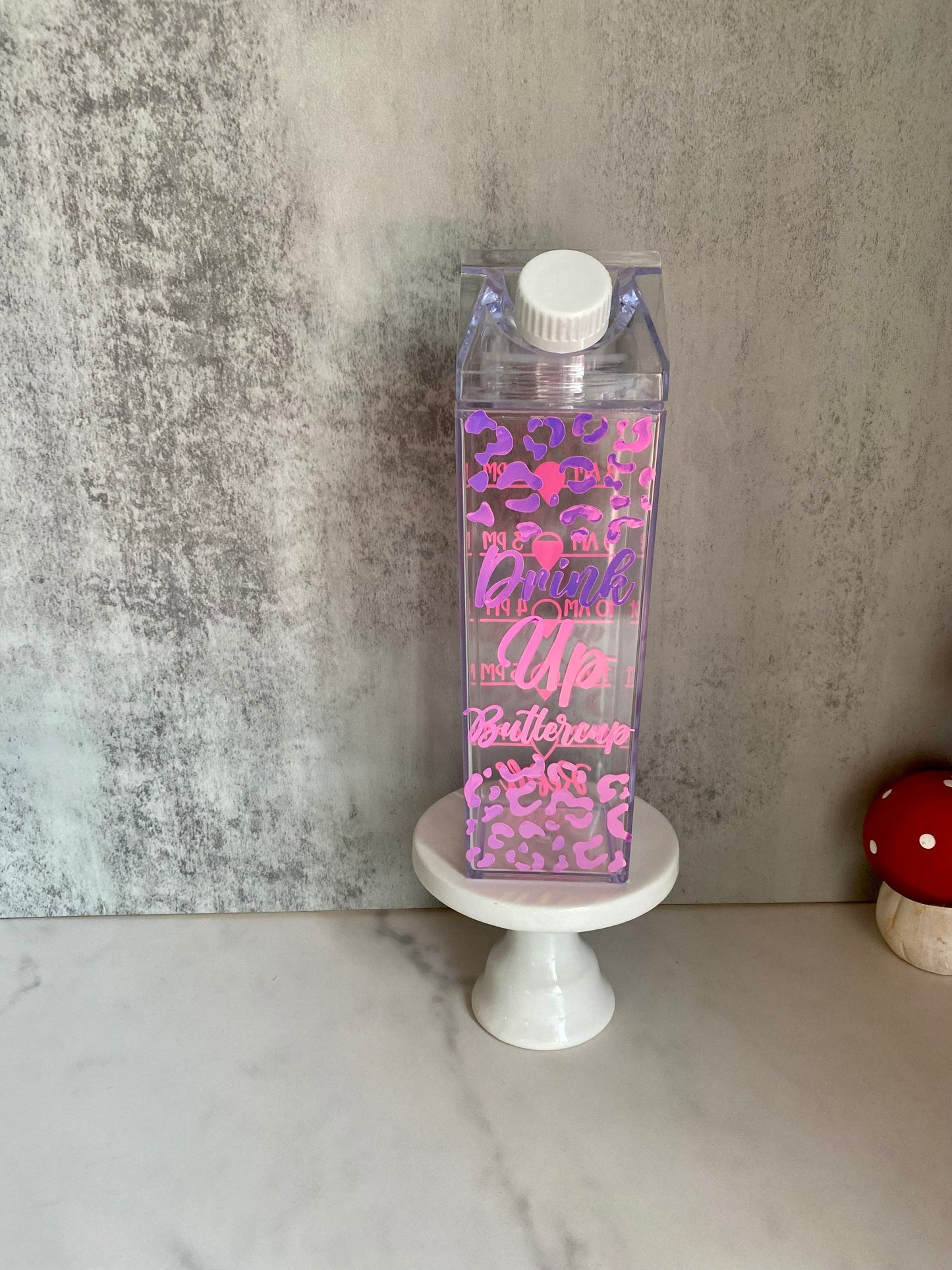 Drink Up Buttercup Hydration Tracker Plastic Milk Carton