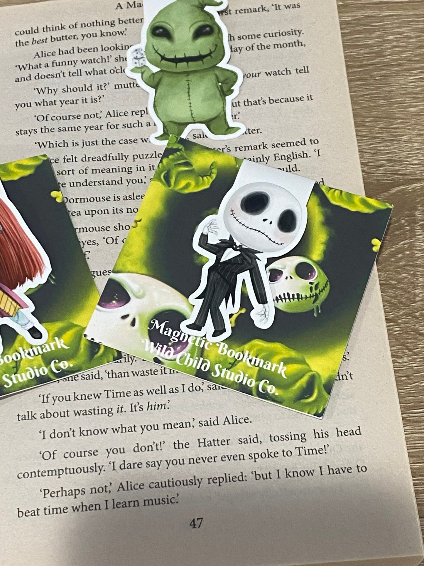 Nightmare Christmas Jack Skellington Pumpkin King Magnetic Bookmarks