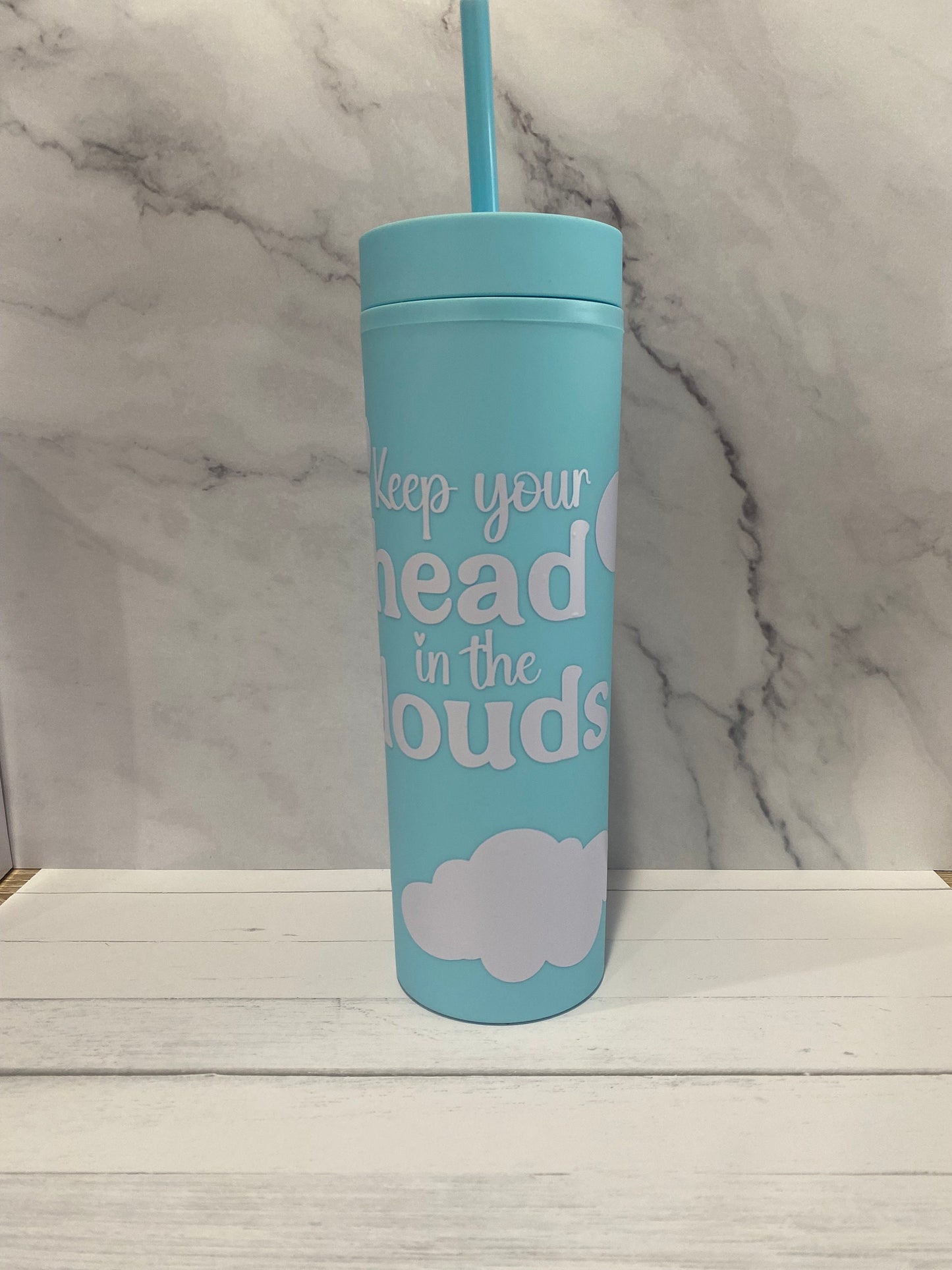 Head in the Clouds 16 oz Skinny Tumbler