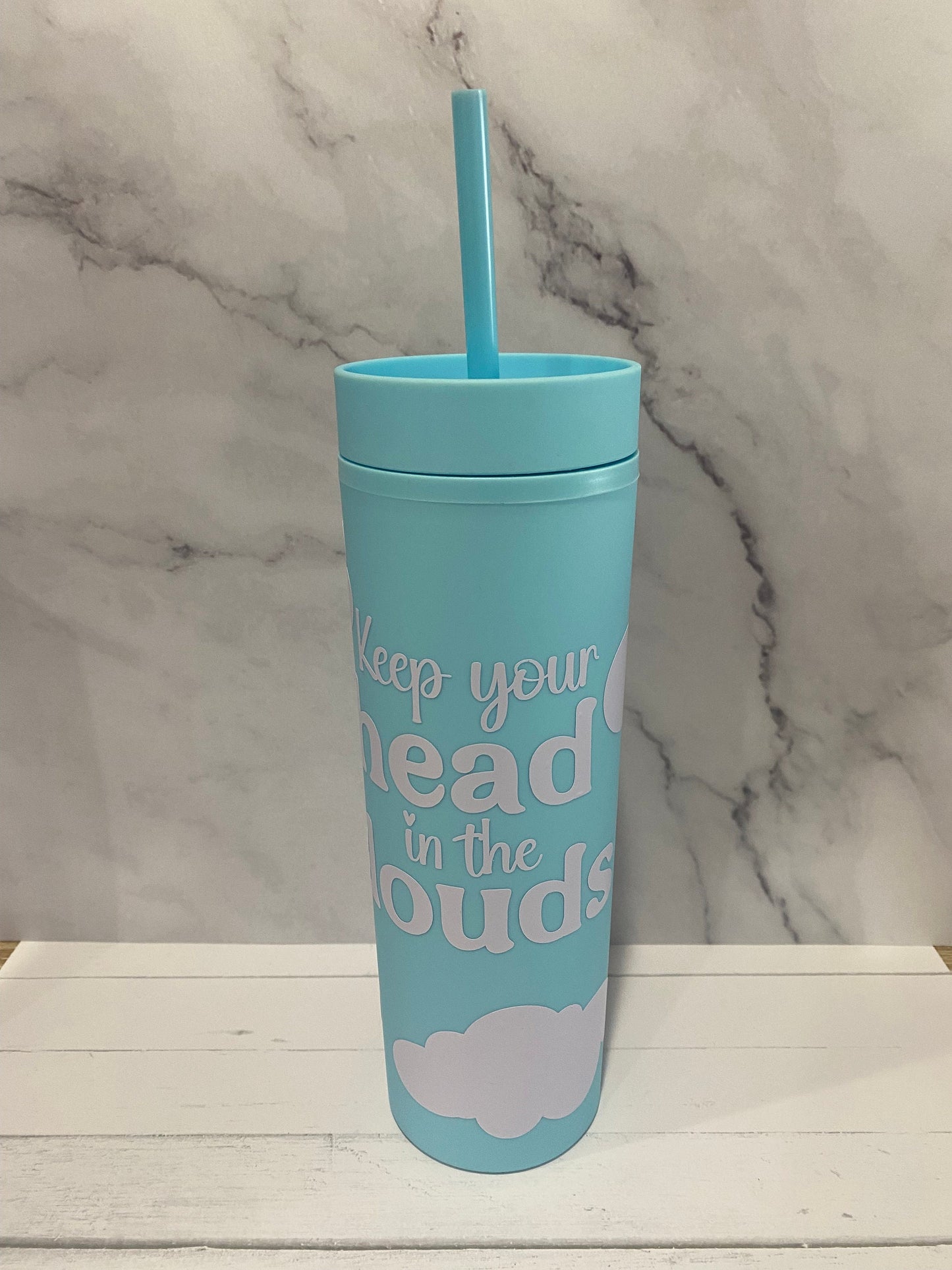 Head in the Clouds 16 oz Skinny Tumbler