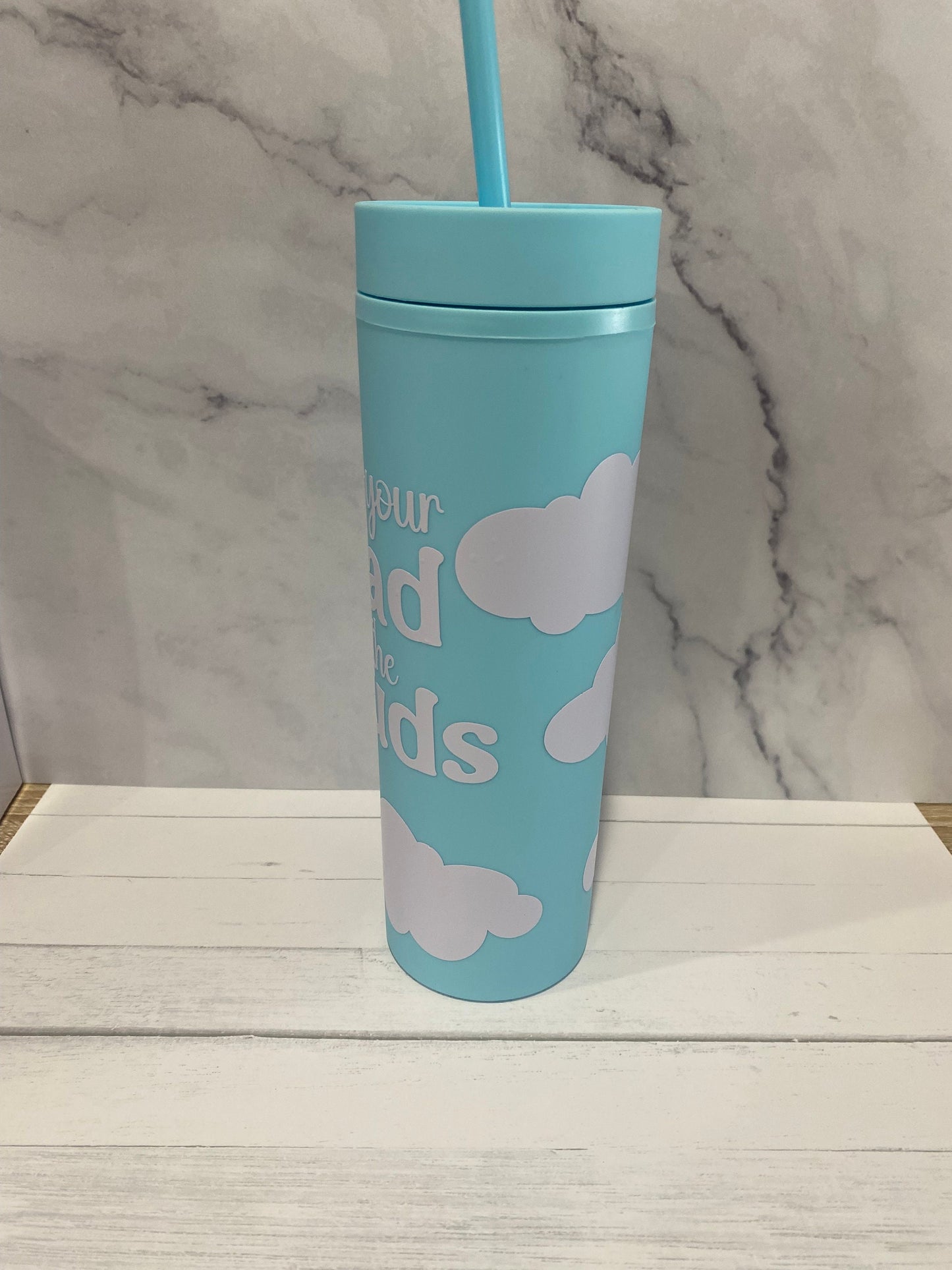 Head in the Clouds 16 oz Skinny Tumbler