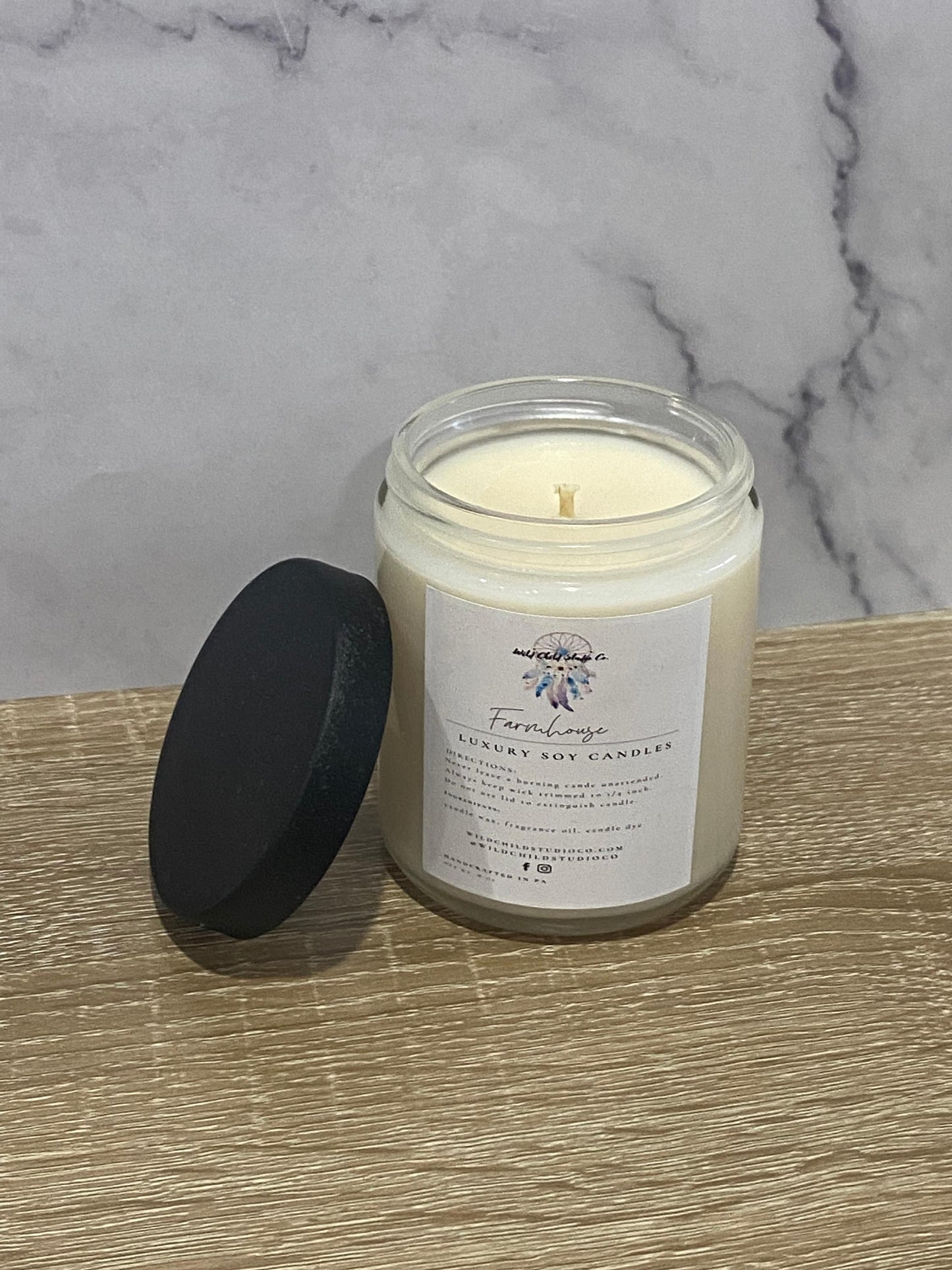 Farmhouse Hand Poured Soy Candle 8 oz