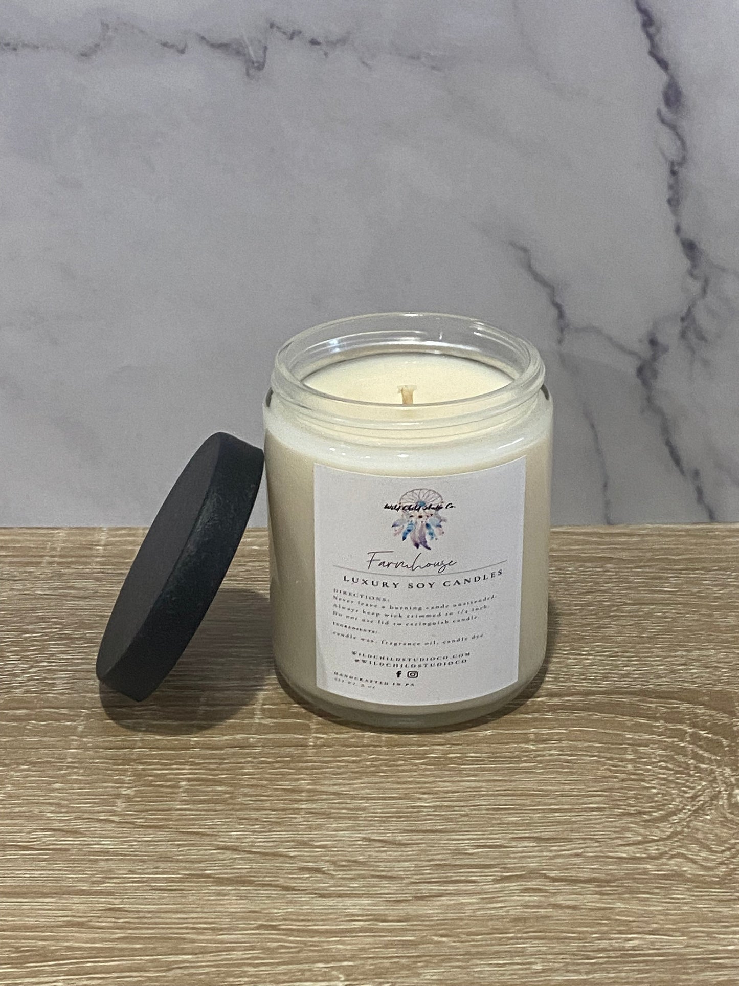Farmhouse Hand Poured Soy Candle 8 oz