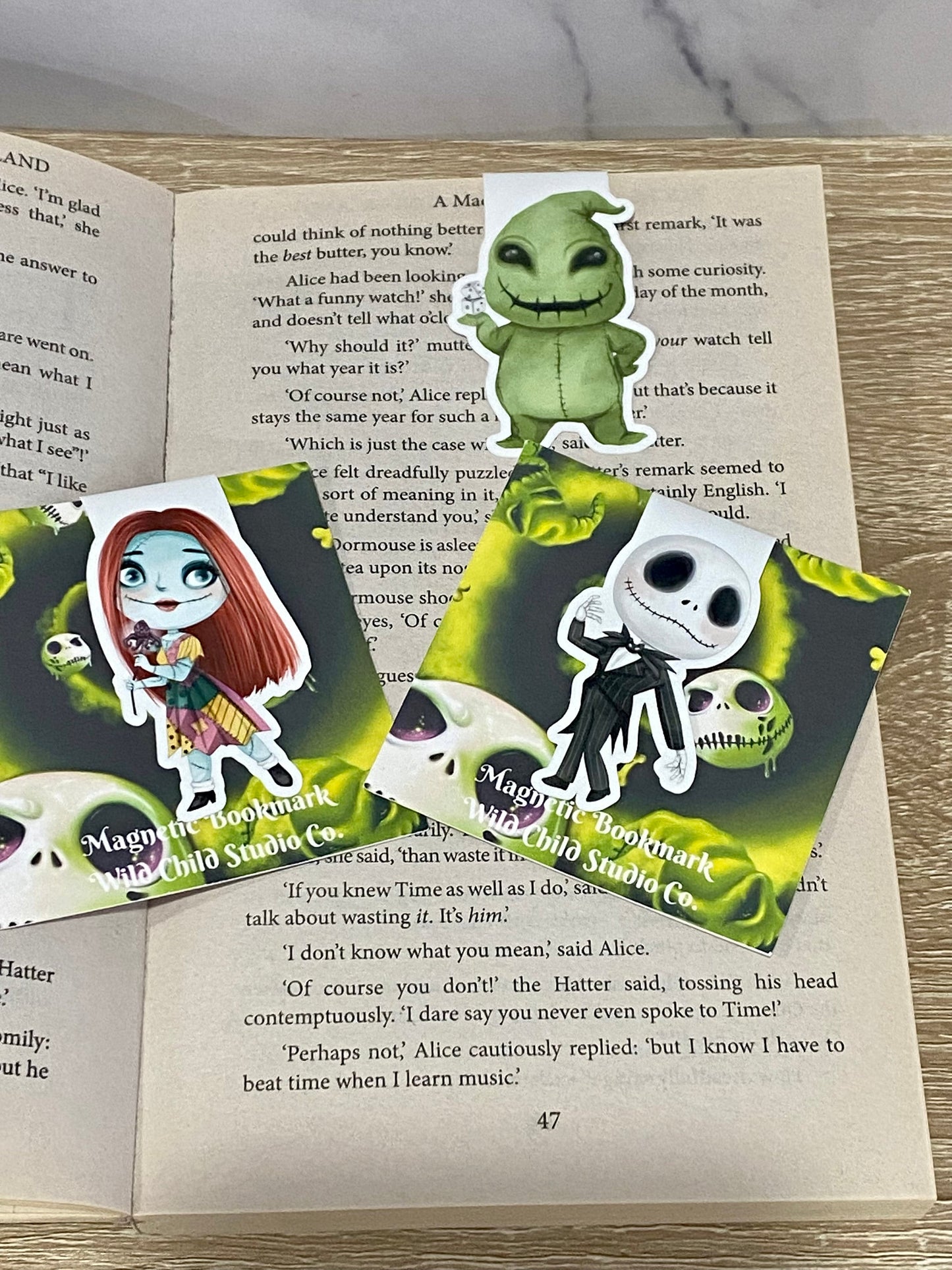 Nightmare Christmas Jack Skellington Pumpkin King Magnetic Bookmarks