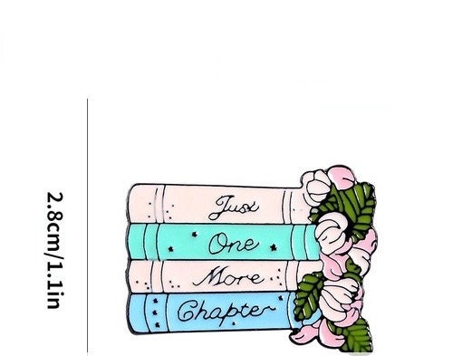 One More Chapter Bookish Enamel Pin/Book Lover Pin