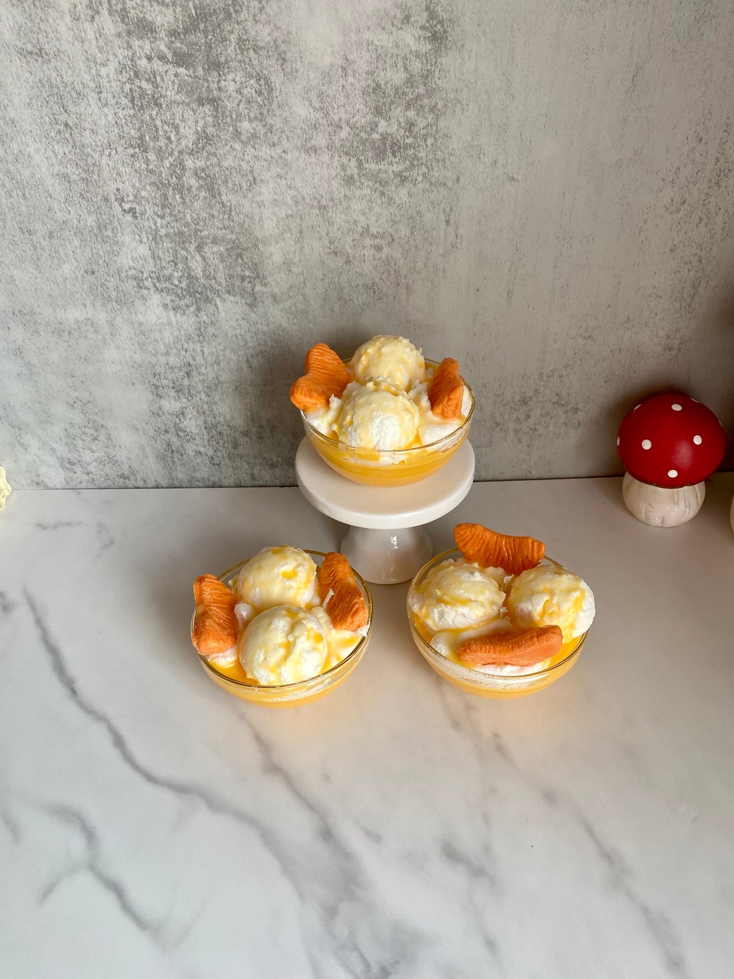 Orange Vanilla Creamsicle Sundae Mini Candle