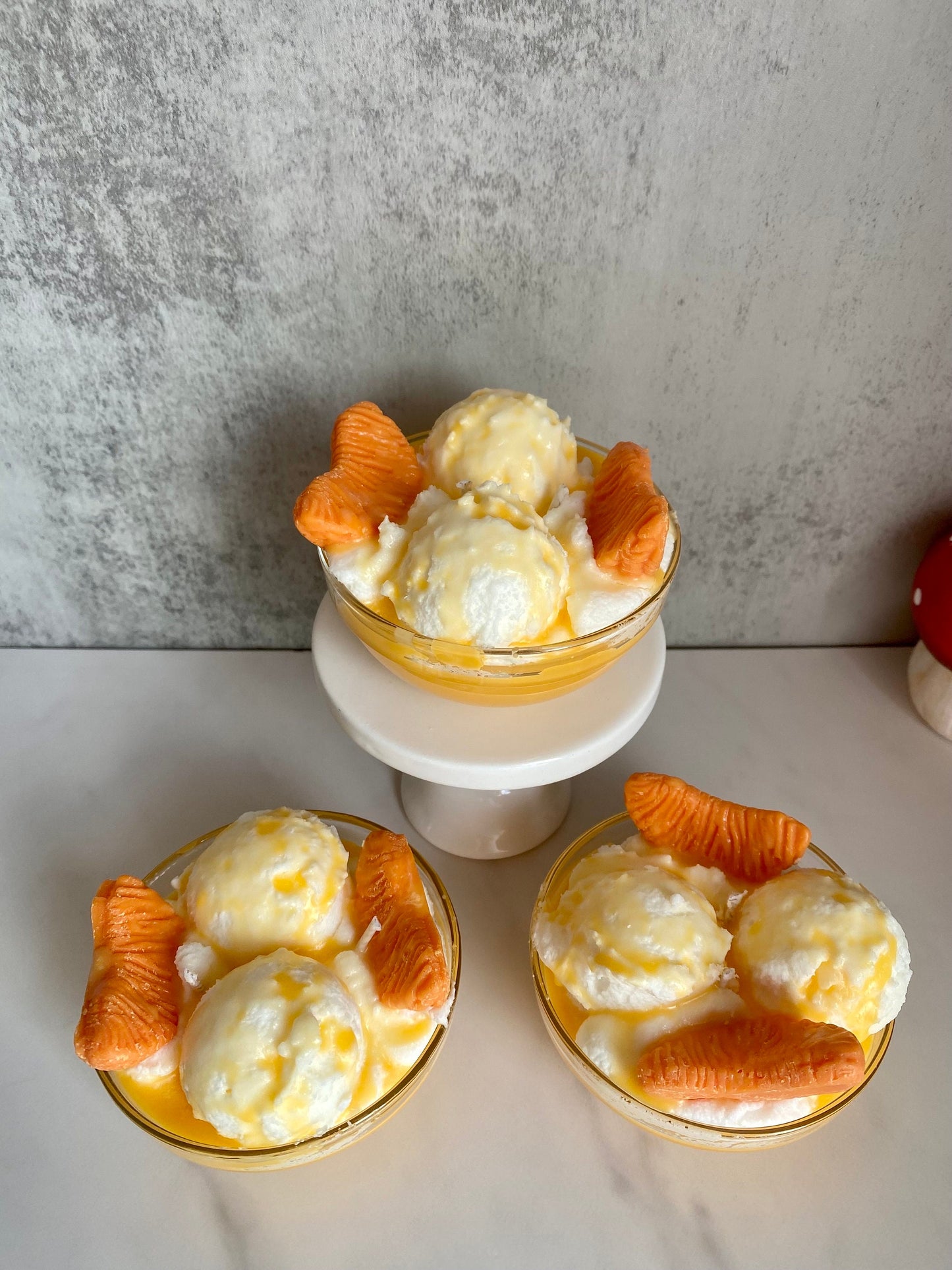 Orange Vanilla Creamsicle Sundae Mini Candle
