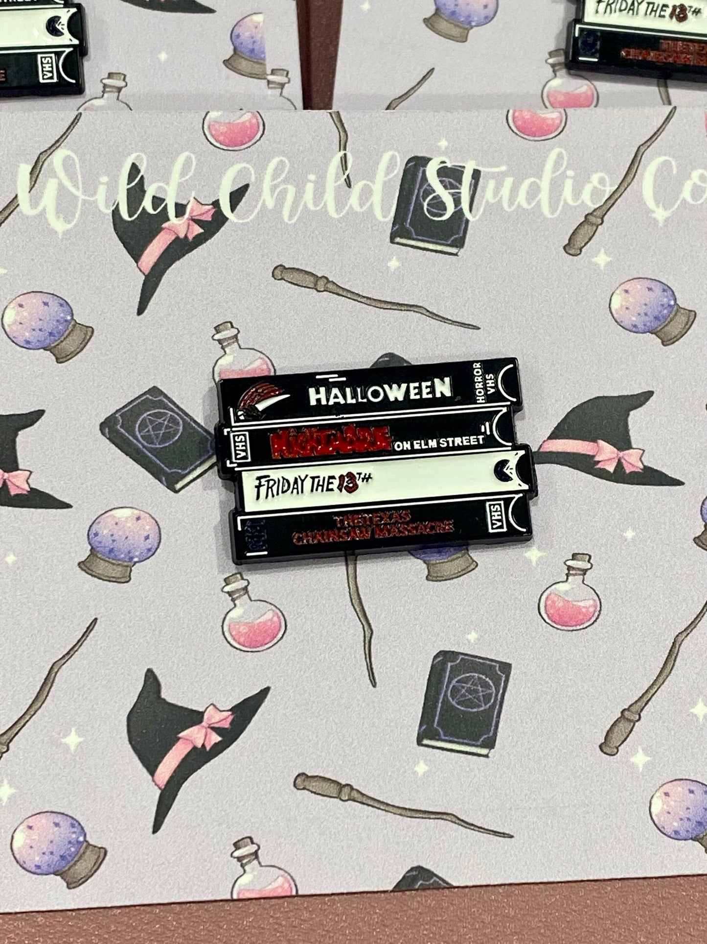Horror Movie VHS Enamel Pin