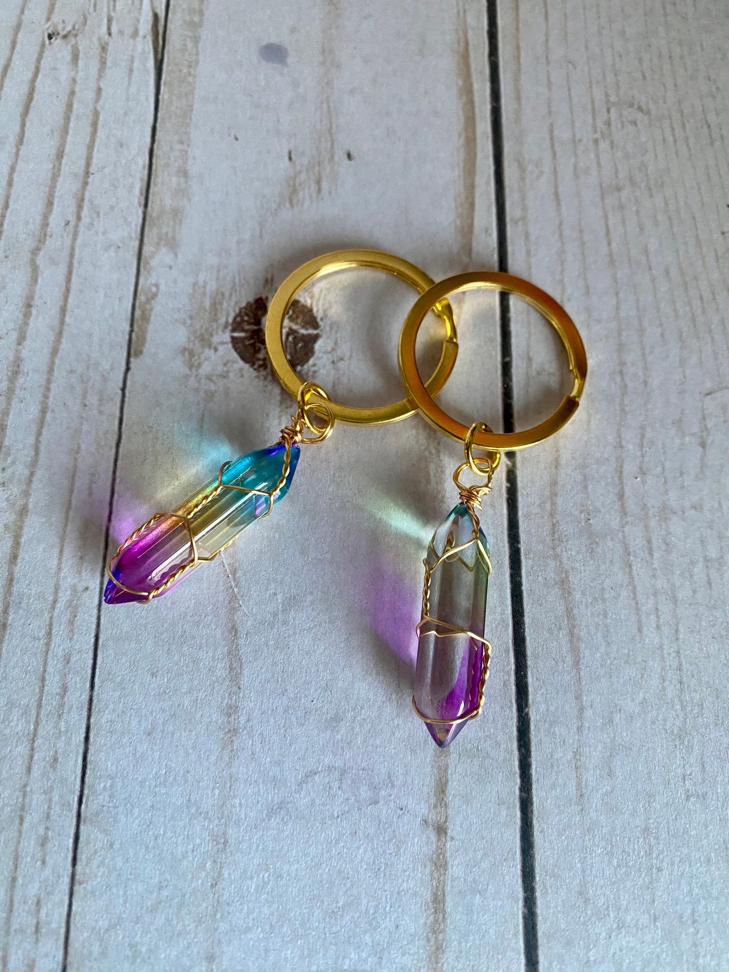 Rainbow Crystal Keychain