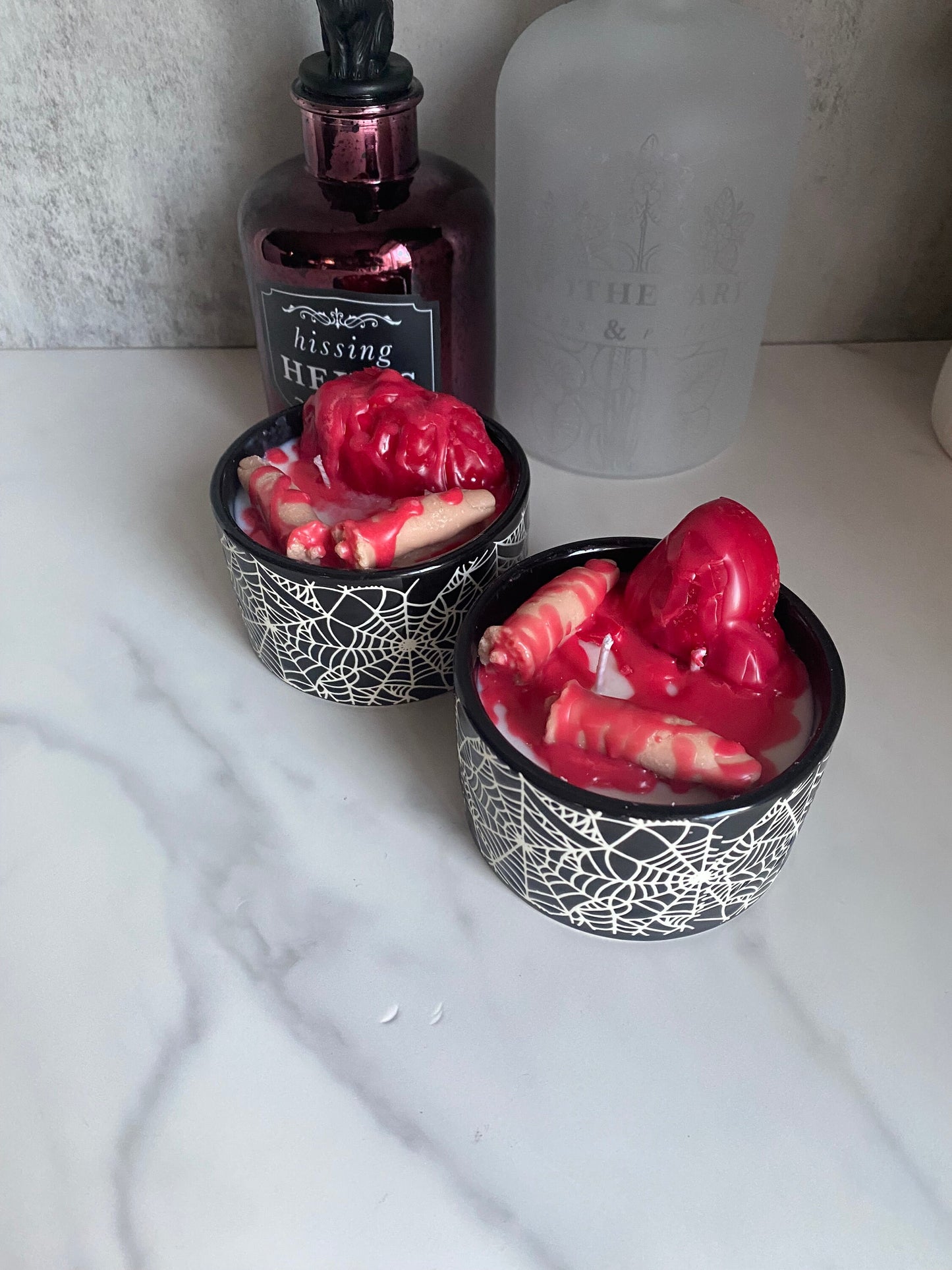 Bloody Body Parts Hand Poured Soy Candle 8 oz