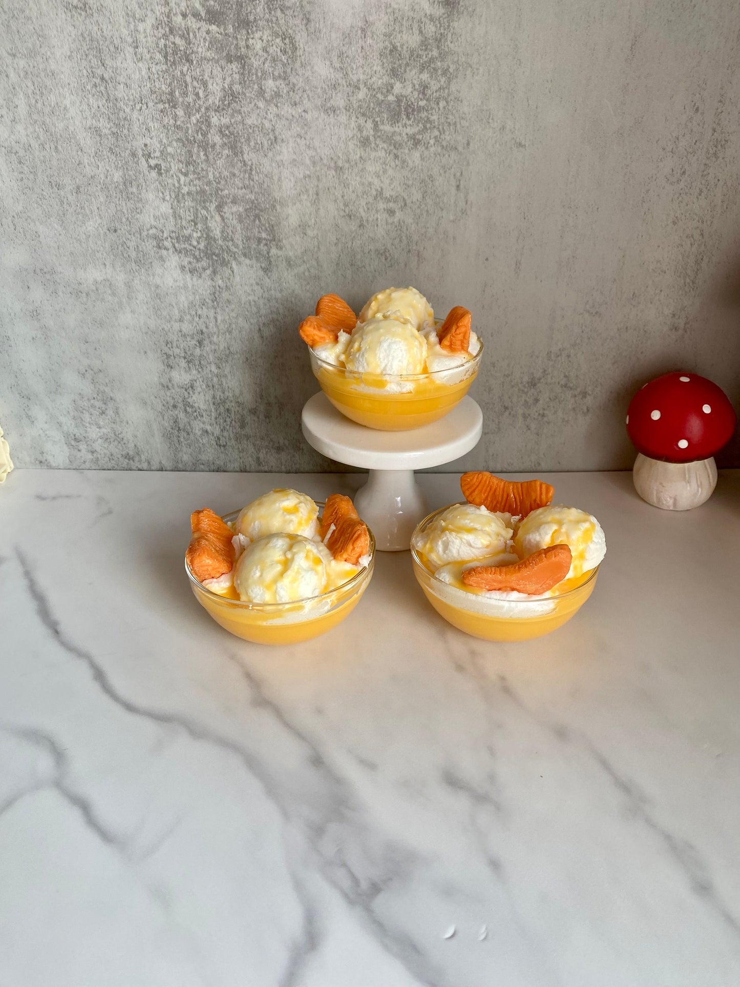 Orange Vanilla Creamsicle Sundae Mini Candle