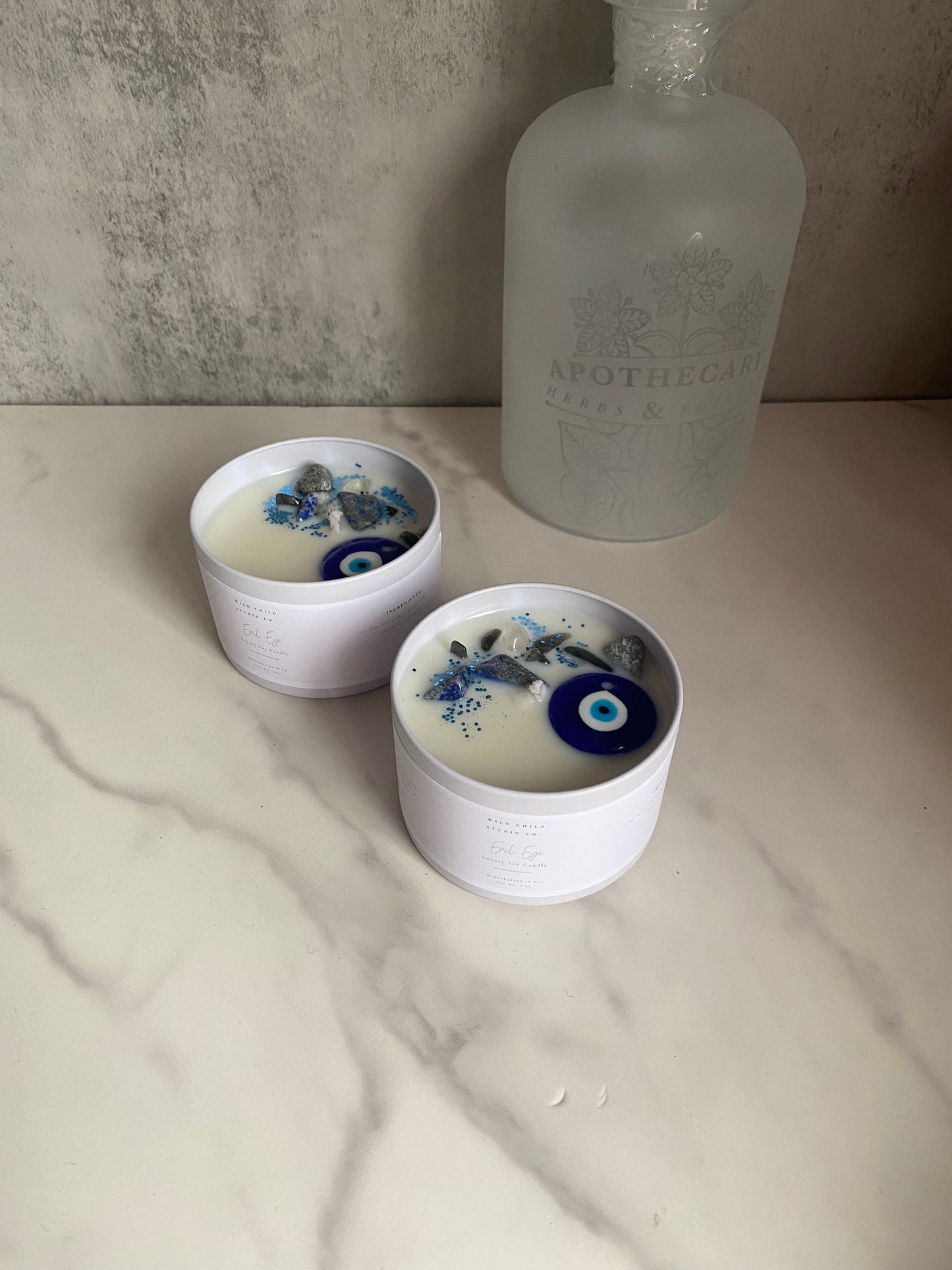 Evil Eye Crystal Soy Candle 8 oz