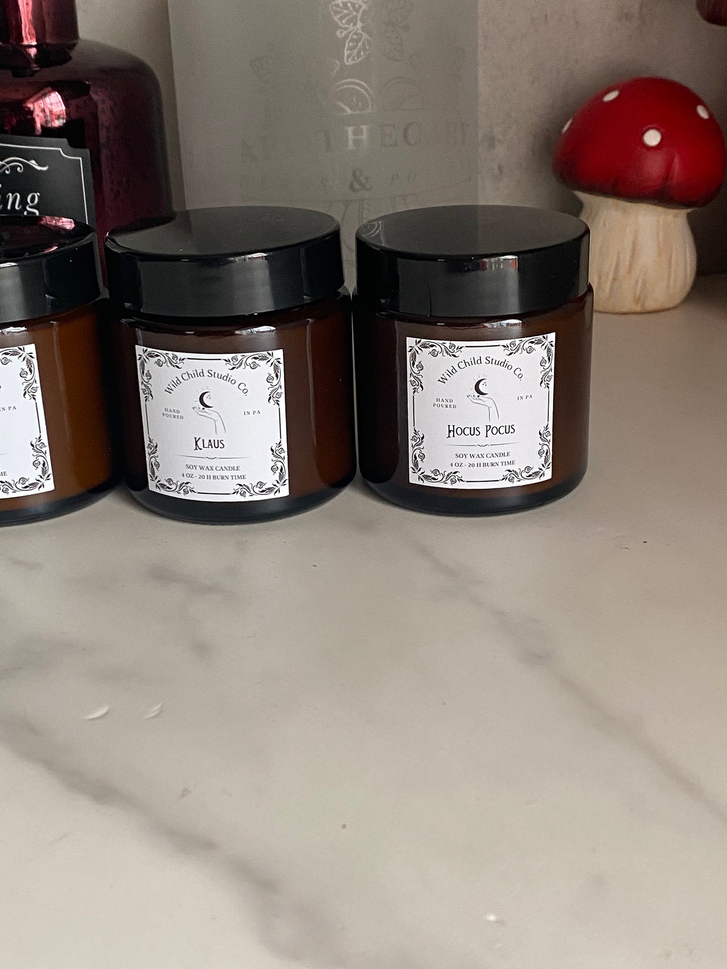 Spooky Gothic Theme Soy Candle Gift Set 4 oz