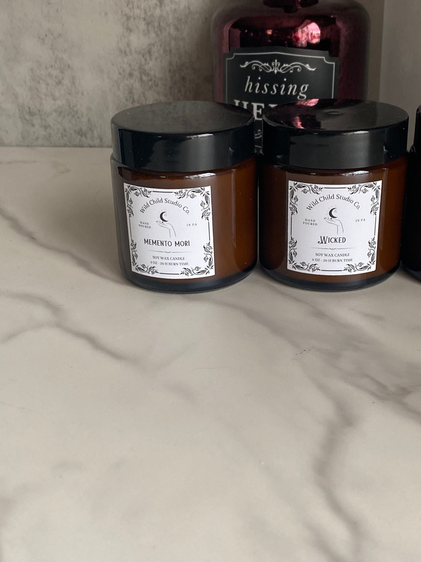 Spooky Gothic Theme Soy Candle Gift Set 4 oz