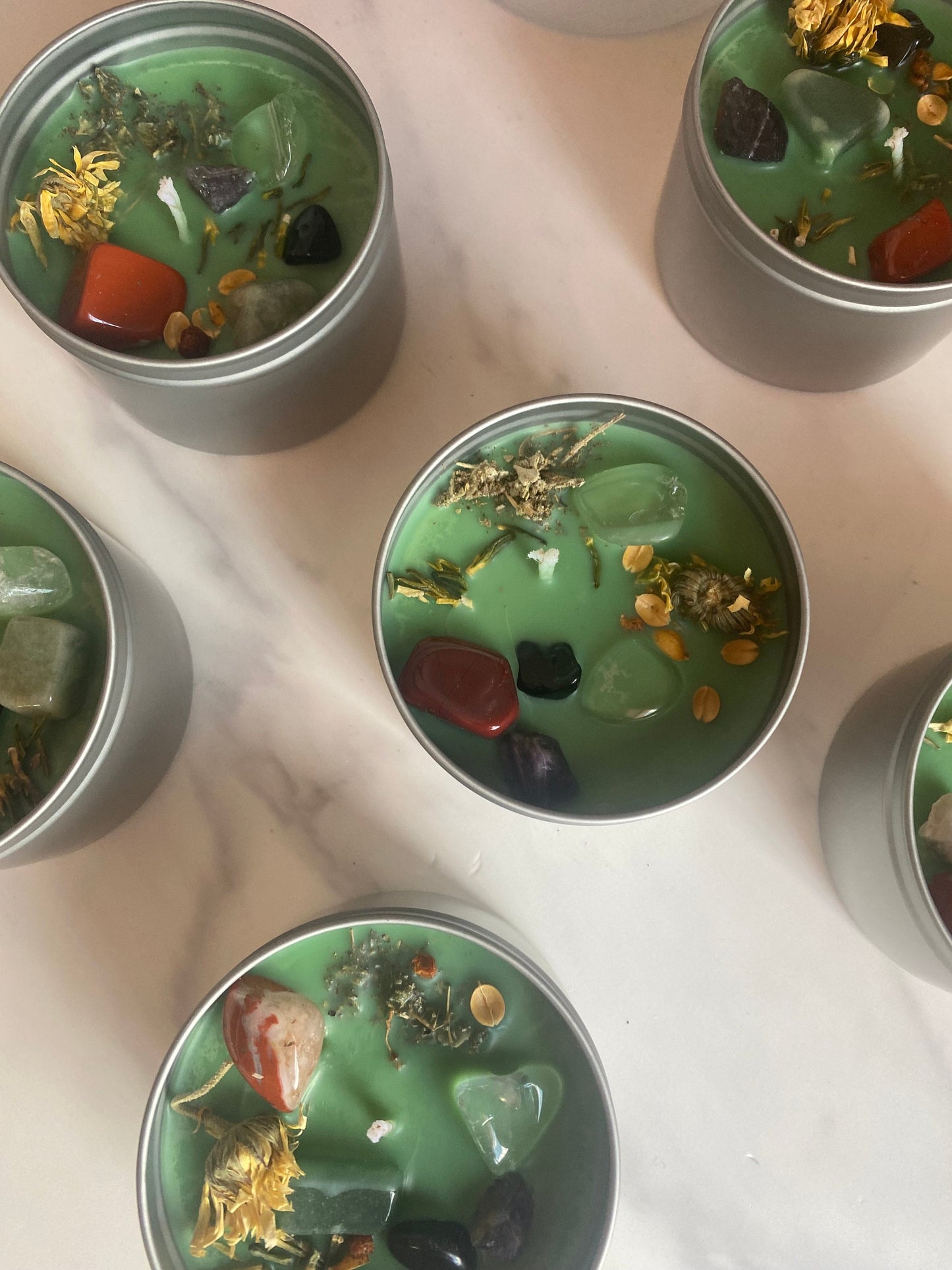 Health and Healing Crystal Hand Poured Soy Candle 8 oz