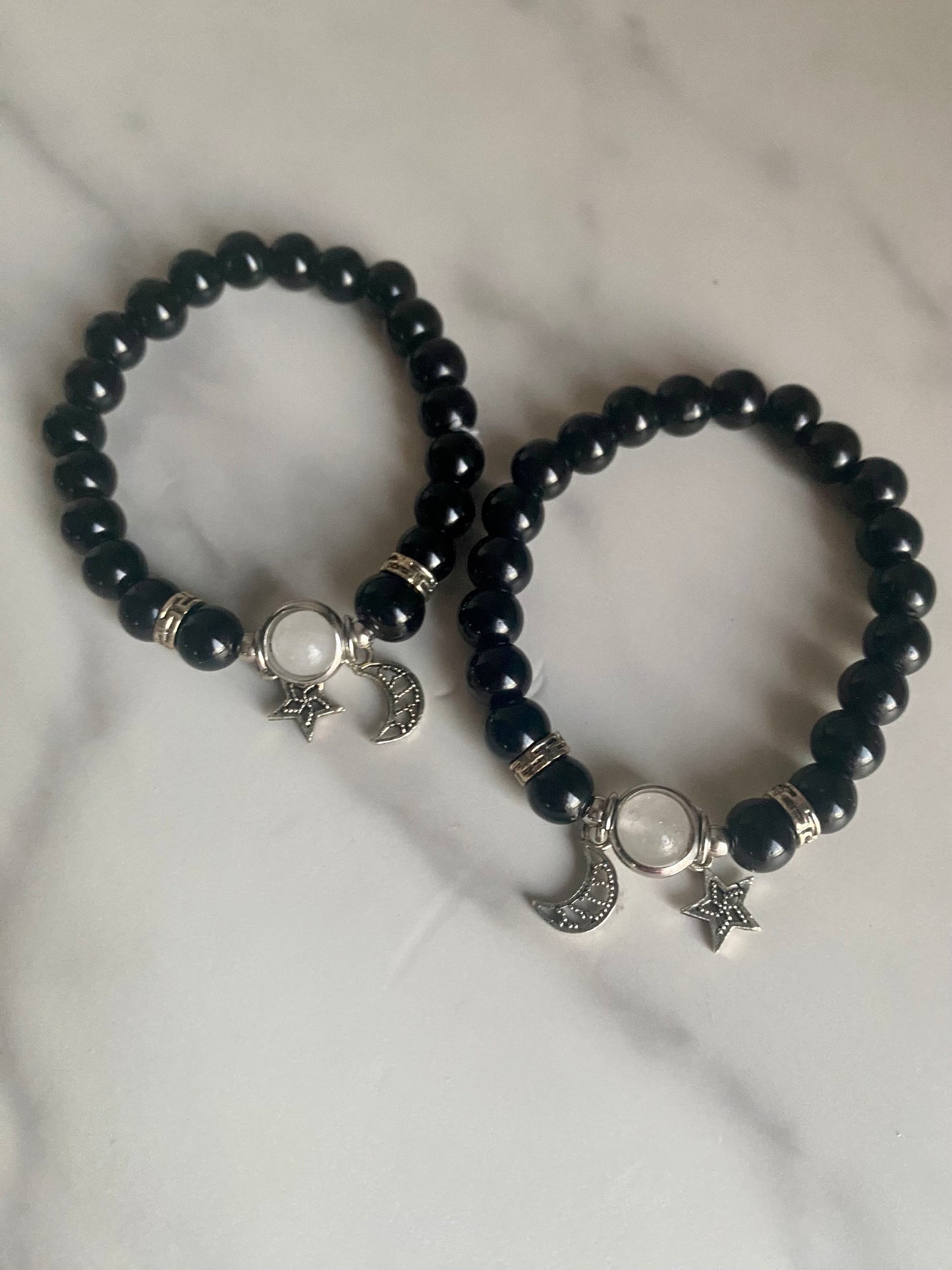 Lunar Crystal Bead Bracelet