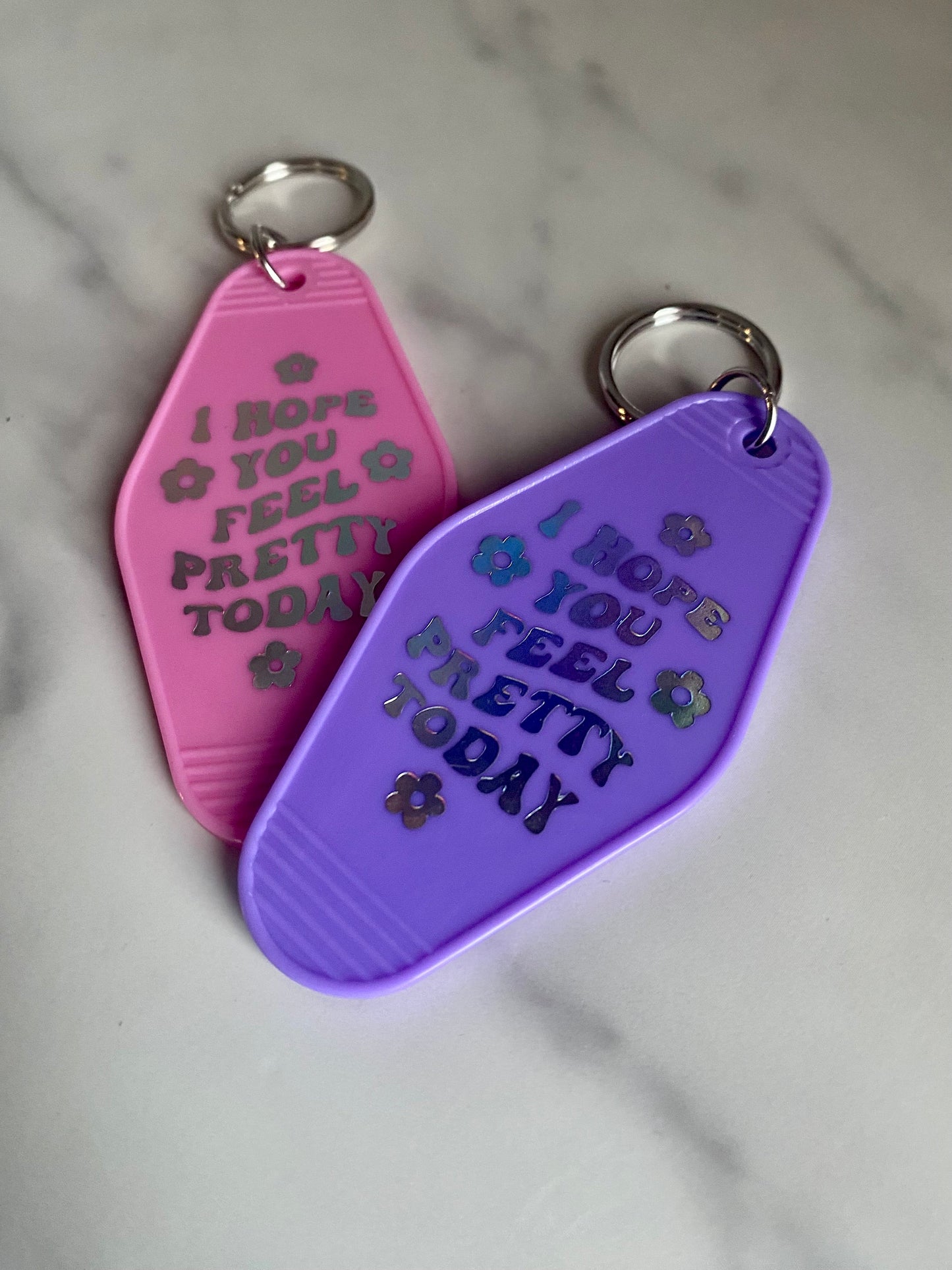 Feel Pretty Today Keychain/Positivity Key FOB