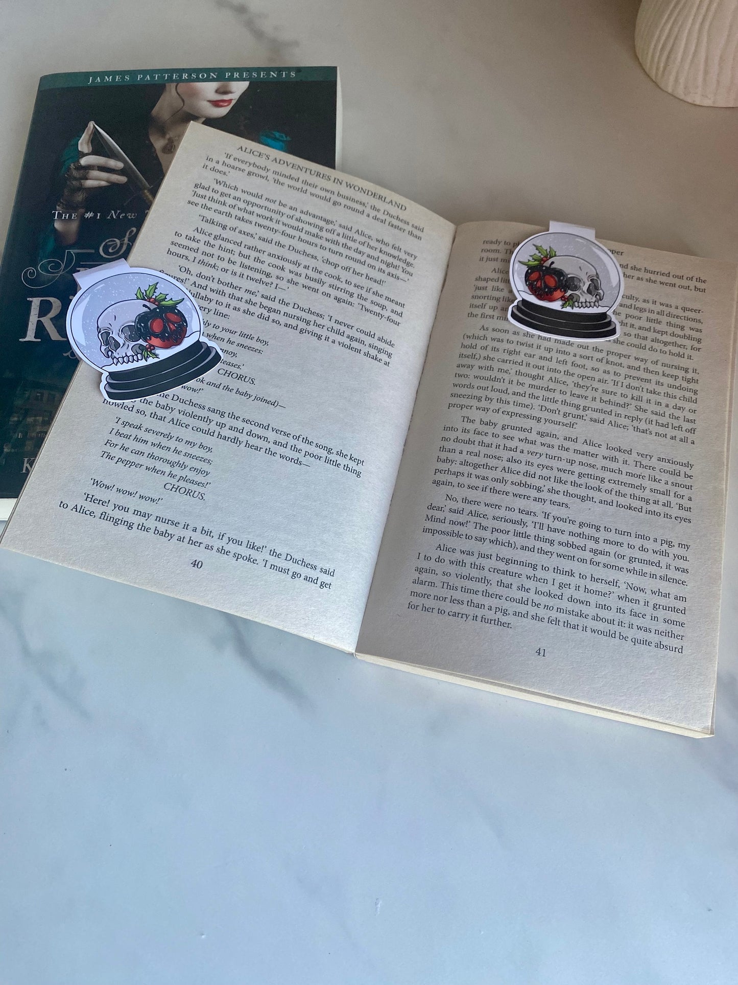 Dark Christmas Goth Christmas Magnetic Bookmark