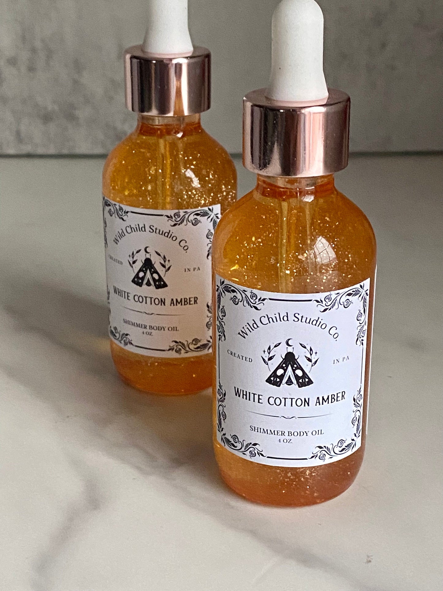 White Cotton & Amber Shimmer Body Oil