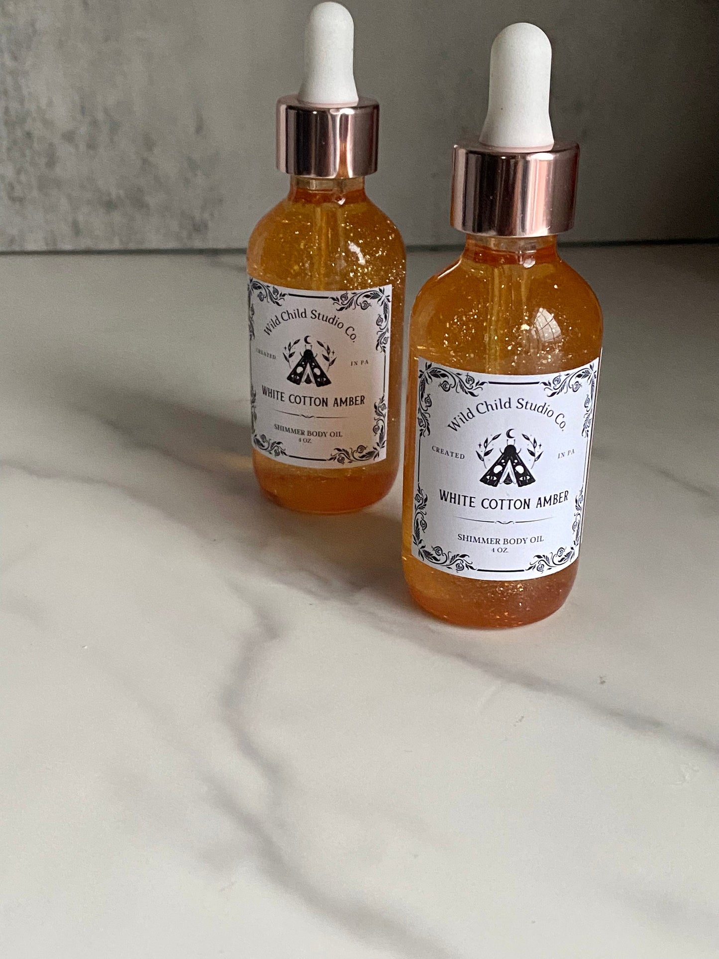 White Cotton & Amber Shimmer Body Oil