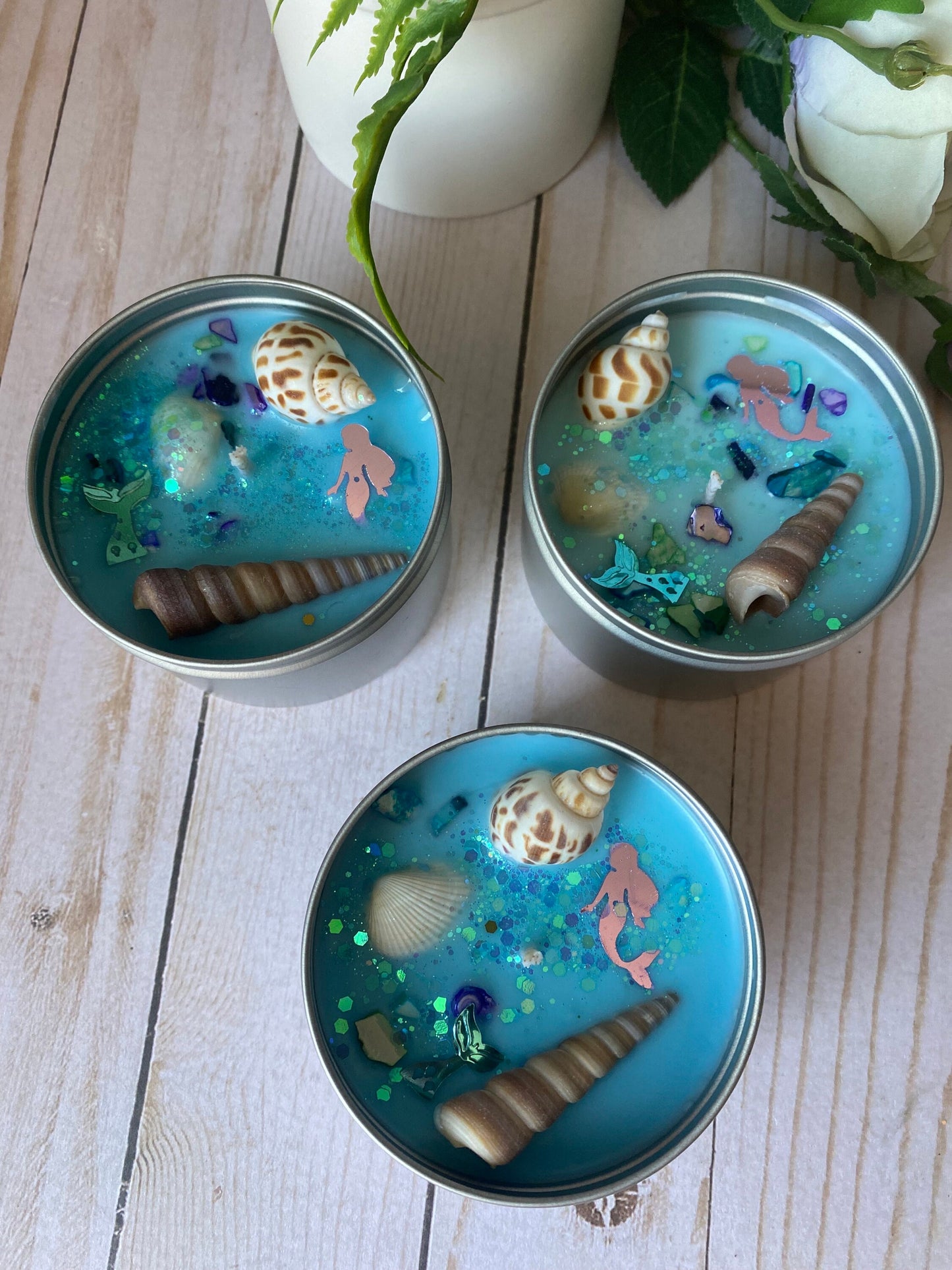 Goddess of the Sea Hand Poured Crystal Soy Candle 8 oz