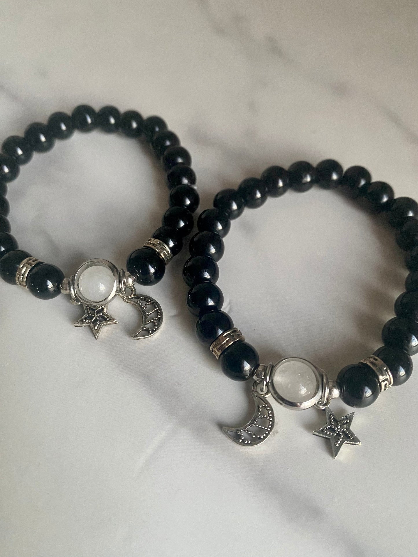 Lunar Crystal Bead Bracelet