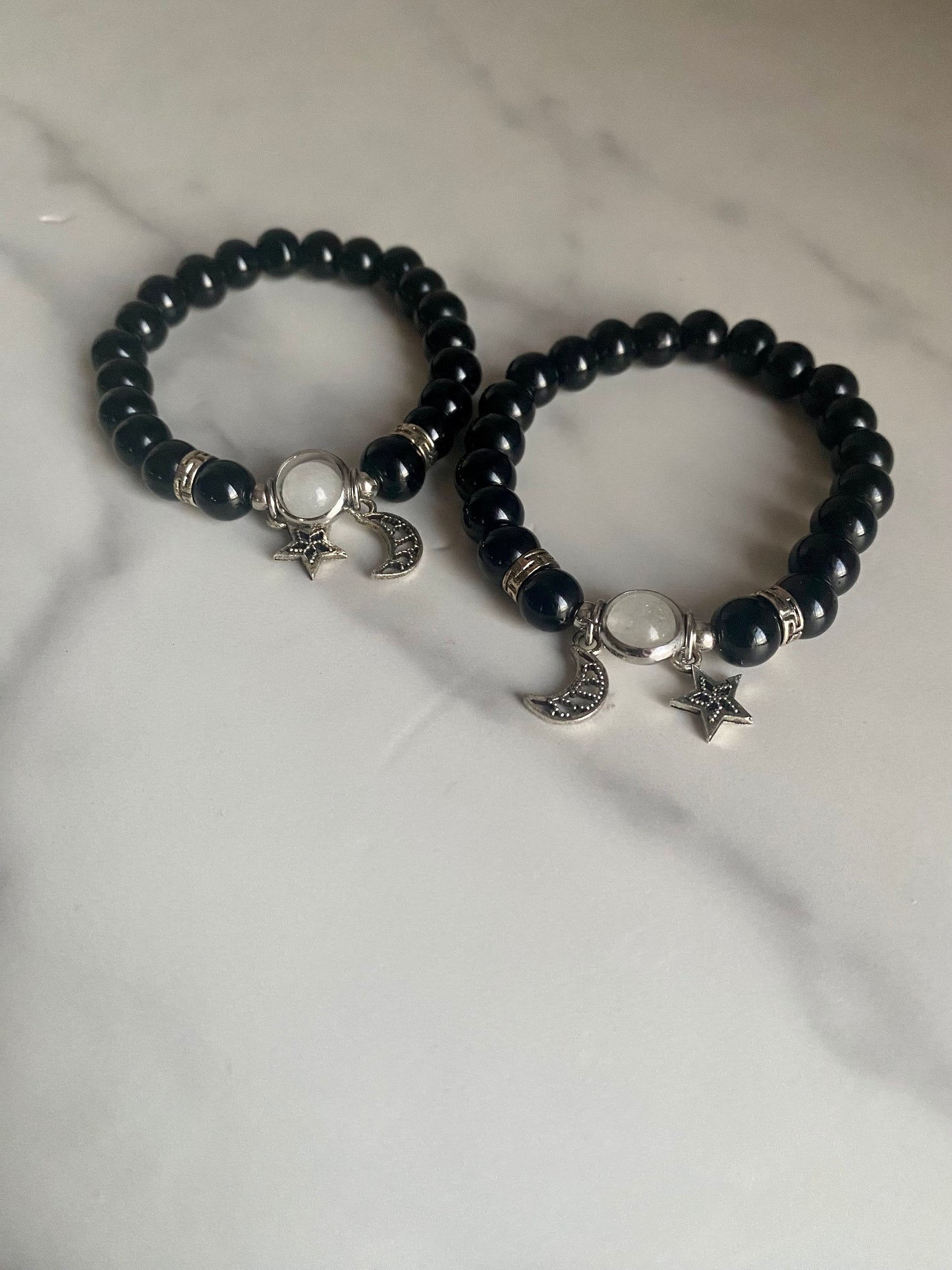 Lunar Crystal Bead Bracelet