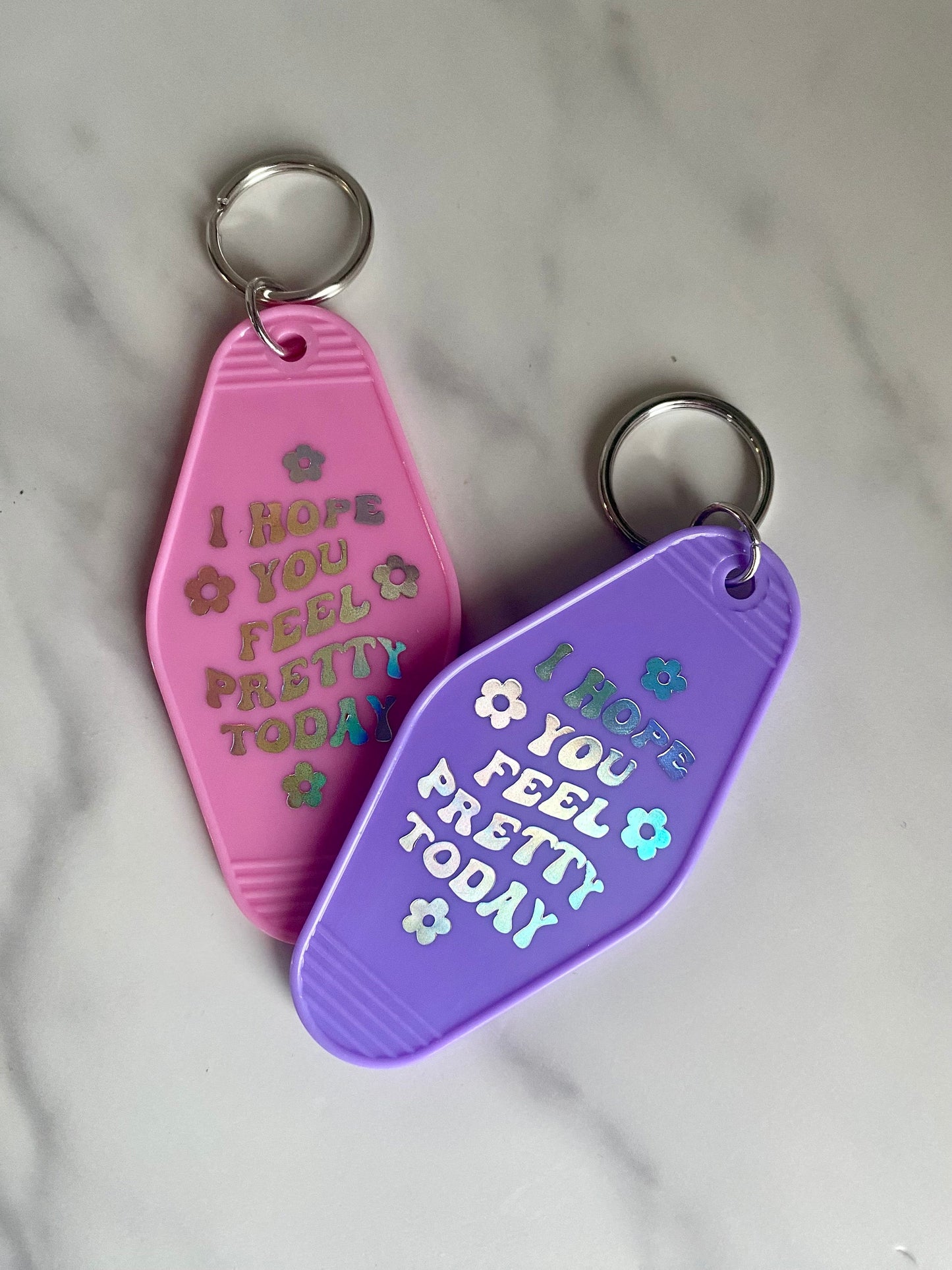 Feel Pretty Today Keychain/Positivity Key FOB