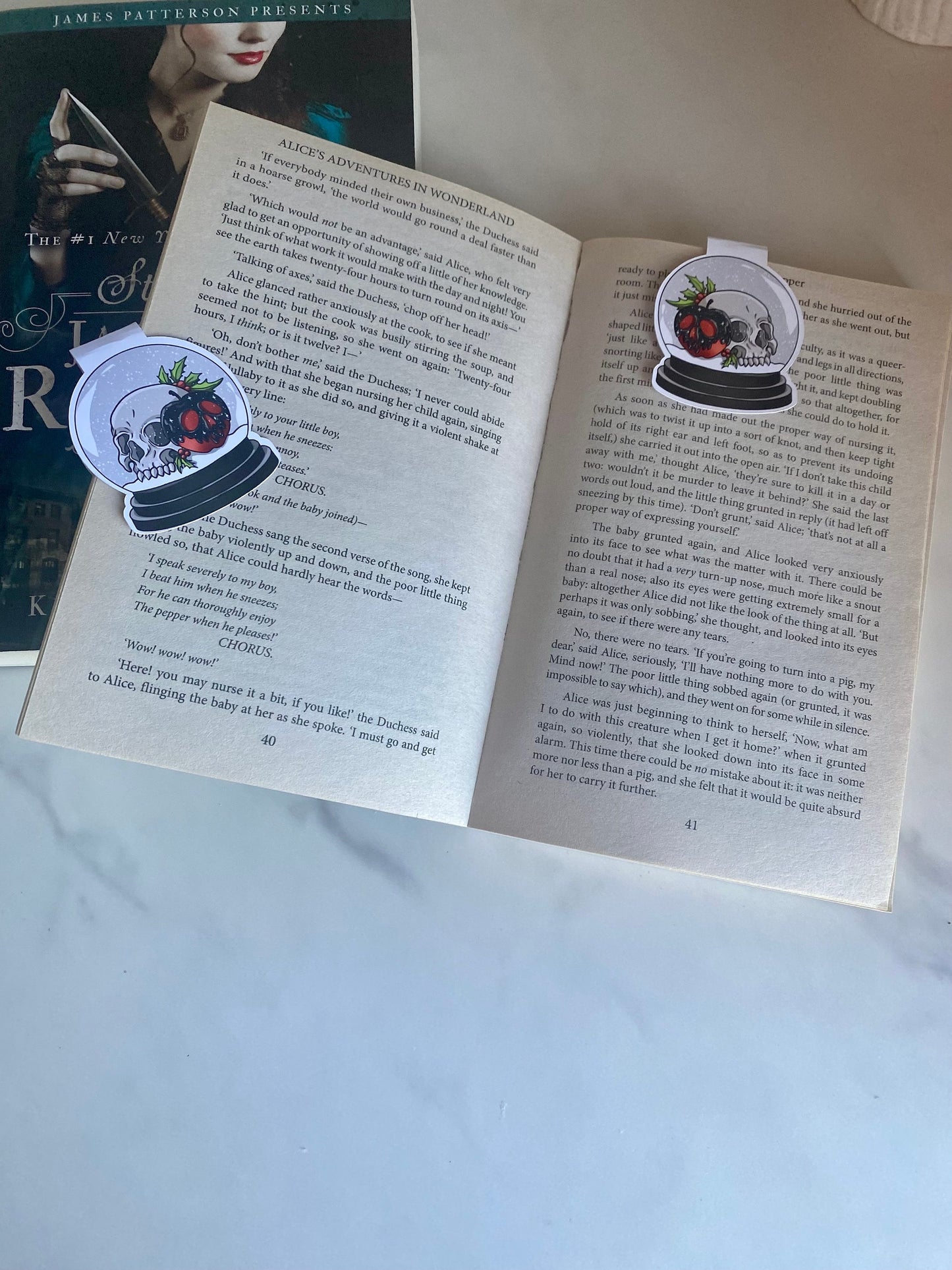 Dark Christmas Goth Christmas Magnetic Bookmark
