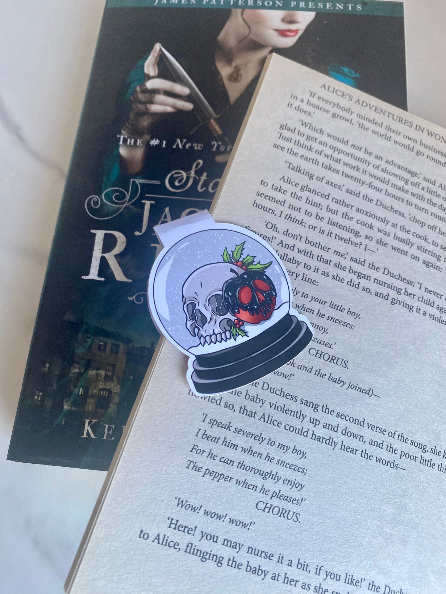 Dark Christmas Goth Christmas Magnetic Bookmark