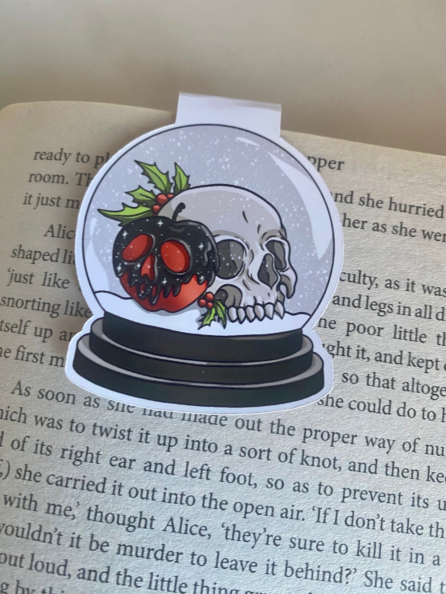 Dark Christmas Goth Christmas Magnetic Bookmark