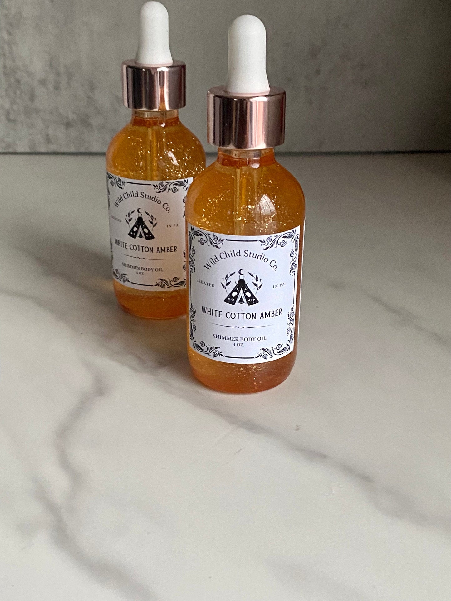 White Cotton & Amber Shimmer Body Oil