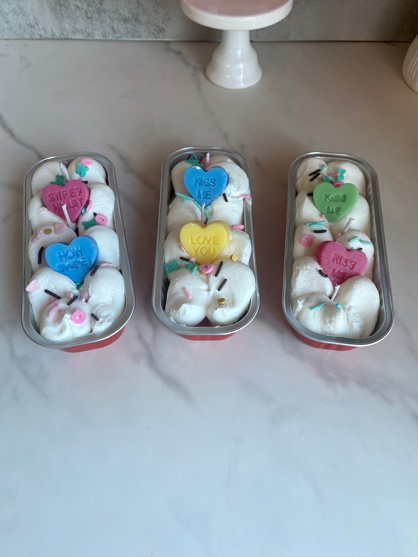 Conversation Hearts Dessert Soy Candle