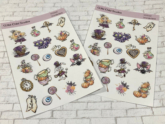 Wicked in Wonderland Planner Stickers